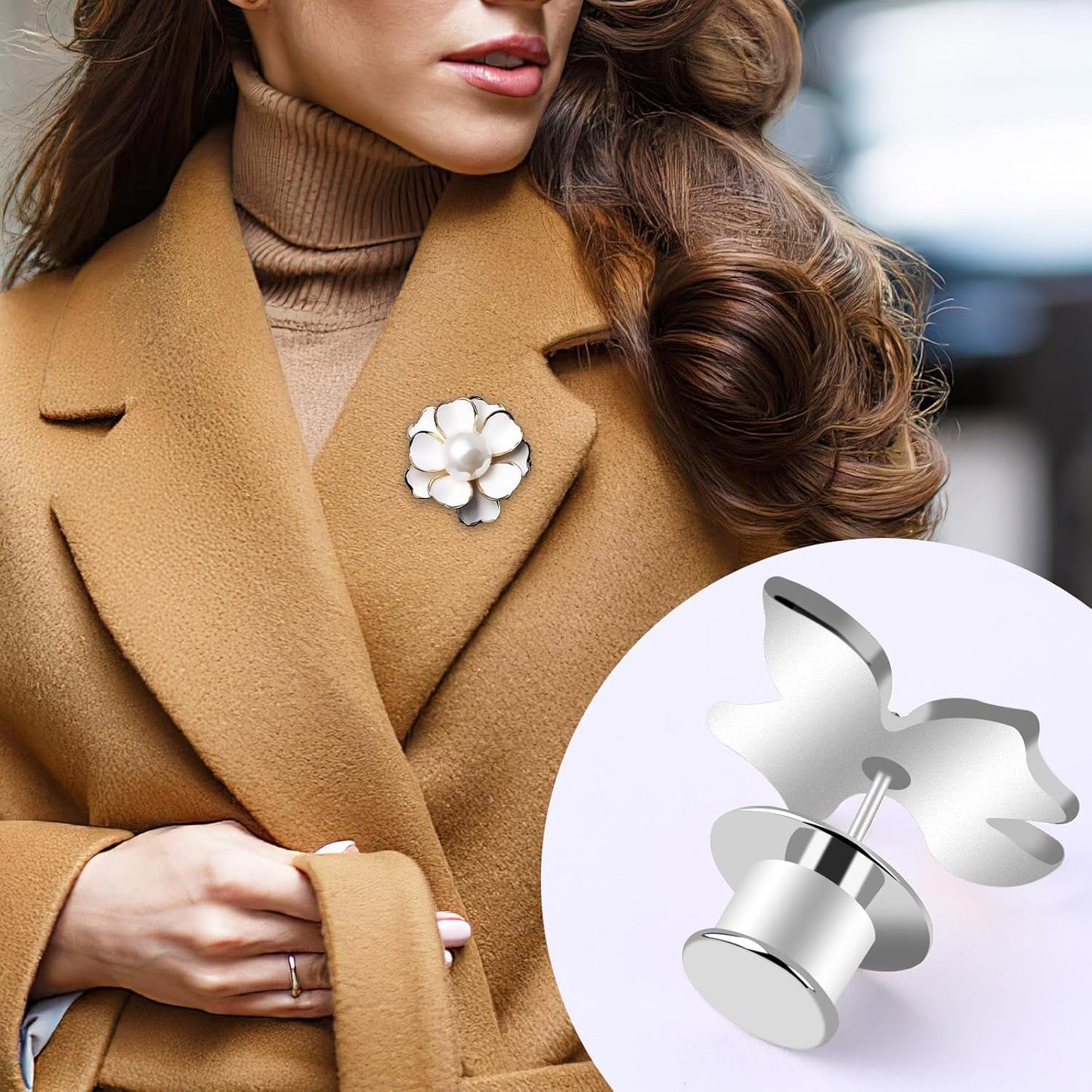 DECYOOL 20PCS Metal Locking Pin Backs, Pin Keepers Clasp Pin Backs Locking Buckles for Brooch DIY Crafts Badges Enamel Lapel Needles Pin Lock