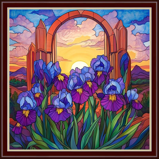 Dimensean Stamped Cross Stitch Kits Full Range of Embroidery Patterns Starter Kits for Beginners Adult or Kids DIY Cross Stitches Needlepoint Kits 11CT-Sunrise Oriole Tail Flower 18x18 inch