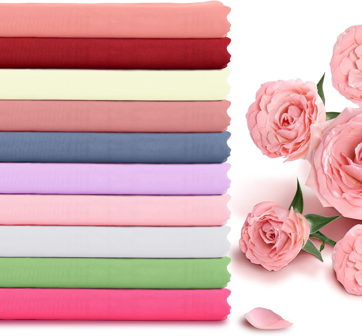 Horbaunal Light Pink Chiffon Fabric by The Yard, 5 Yard Continuous Sheer Fabric 59" Wide Soft Draping Fabric for Wedding Arch Draping Party Backdrop DIY Sewing