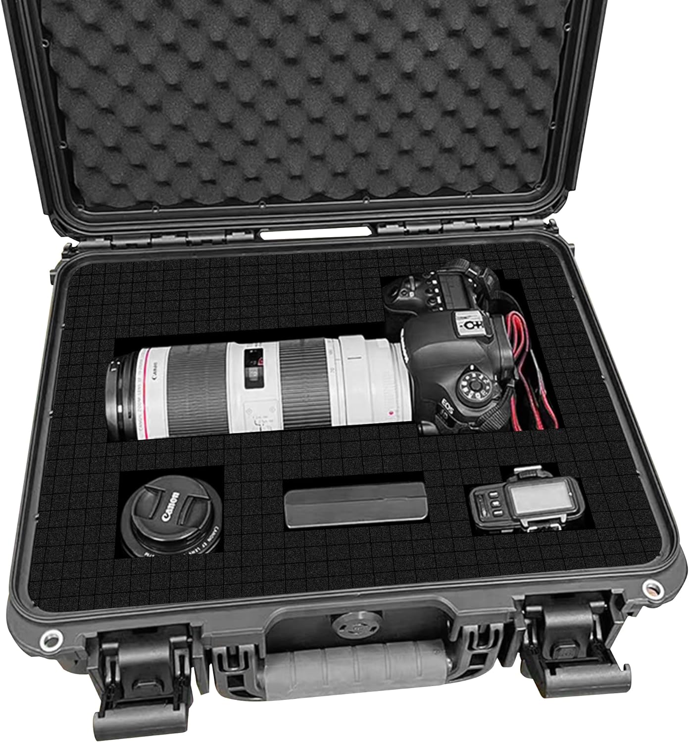 DECOHS 6 Pcs Pick Apart Foam Inserts- 2 Size Pick and Pluck Foam Sheets- Pluck Pre Cubed Foam Pads for Toolbox Game Box Cases Camera Storage Drawer