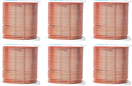 Mandala Crafts 18 Gauge Anodized Aluminum Craft Wire for Jewelry Making - 450 FT Colored Flexible Rose Gold Combo Wire - Bendable for Bonsai Armature Crafting Sculpting