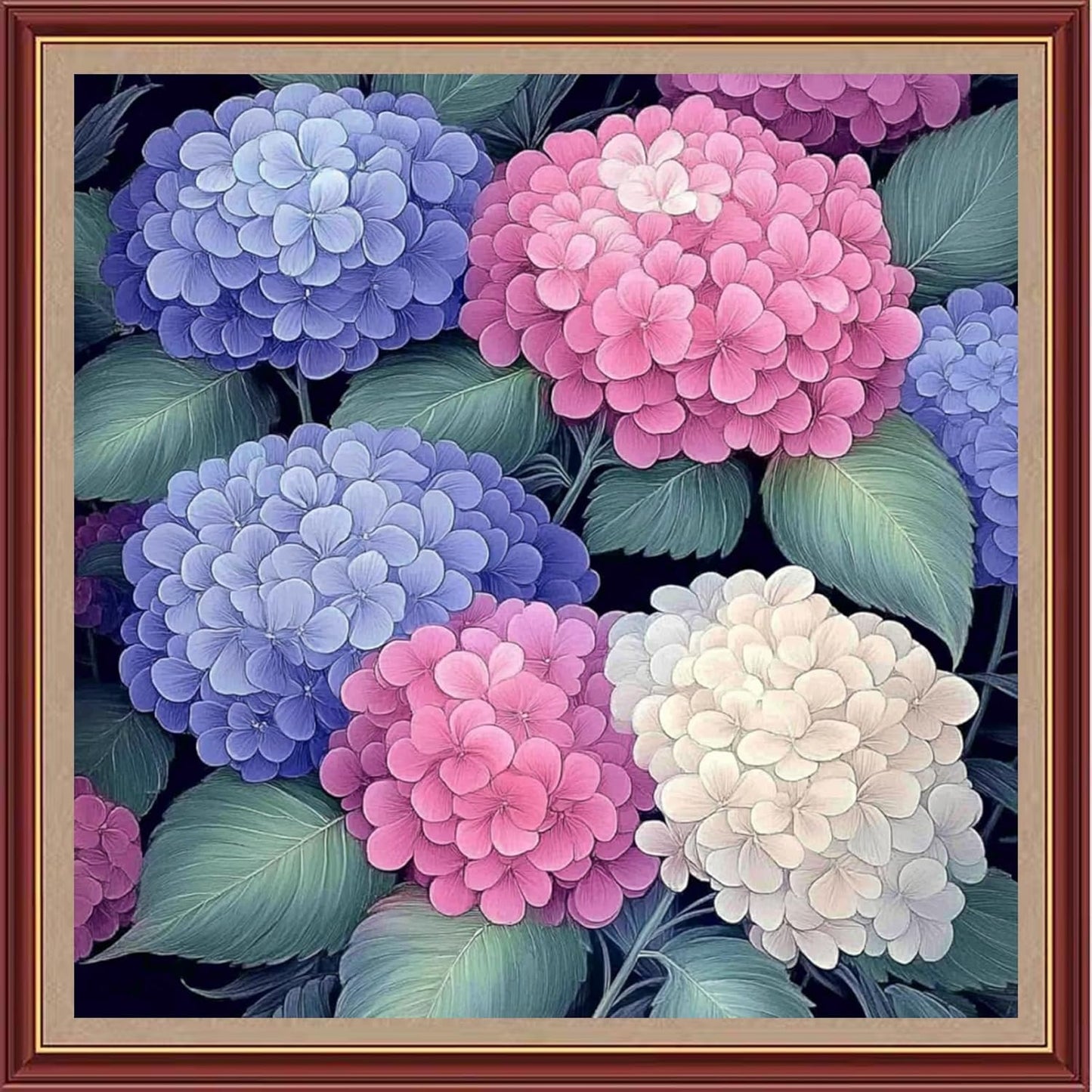 DMCXART Counted Cross Stitch Kits for Adults Needlepoint Kits Unprinted Cross Stitching Embroidery Kit 11CT Cross Stitch Supplies-Magical Flowers 18x18 inch