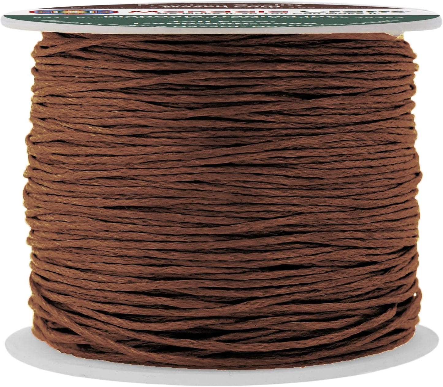 Mandala Crafts 0.5mm 109 Yards Brown Cotton Waxed Cord for Jewelry Making Bracelet Cord Waxed String - Beading String Thread Jewelry Cords for Necklaces String
