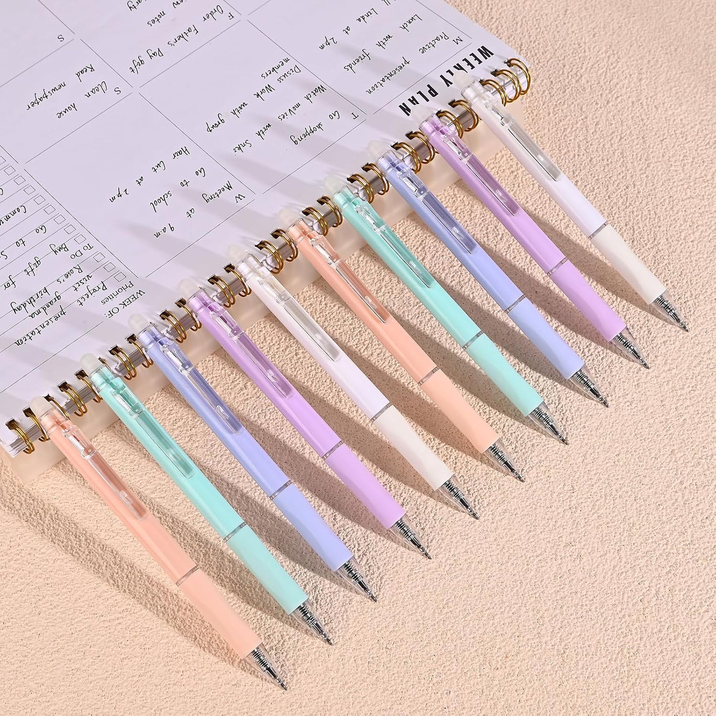 Temiary 10 Pcs Retractable Erasable Gel Pens, Fine Point 0.5 mm, Make Mistakes Disappear, Smooth Writing Gel Pen with Eraser for Journaling Note Taking Marking Planner Crossword Puzzles (Black Ink)