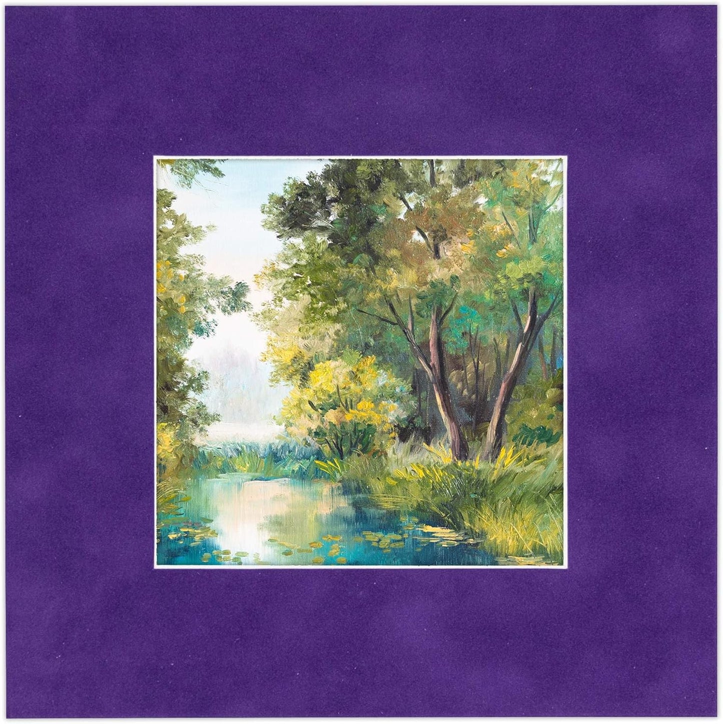 Poster Palooza 11x14 Mat Bevel Cut for 8.5x11 Photos - Acid Free Purple Crocus Suede Precut Matboard - For Pictures, Photos, Framing - 4-ply Thickness