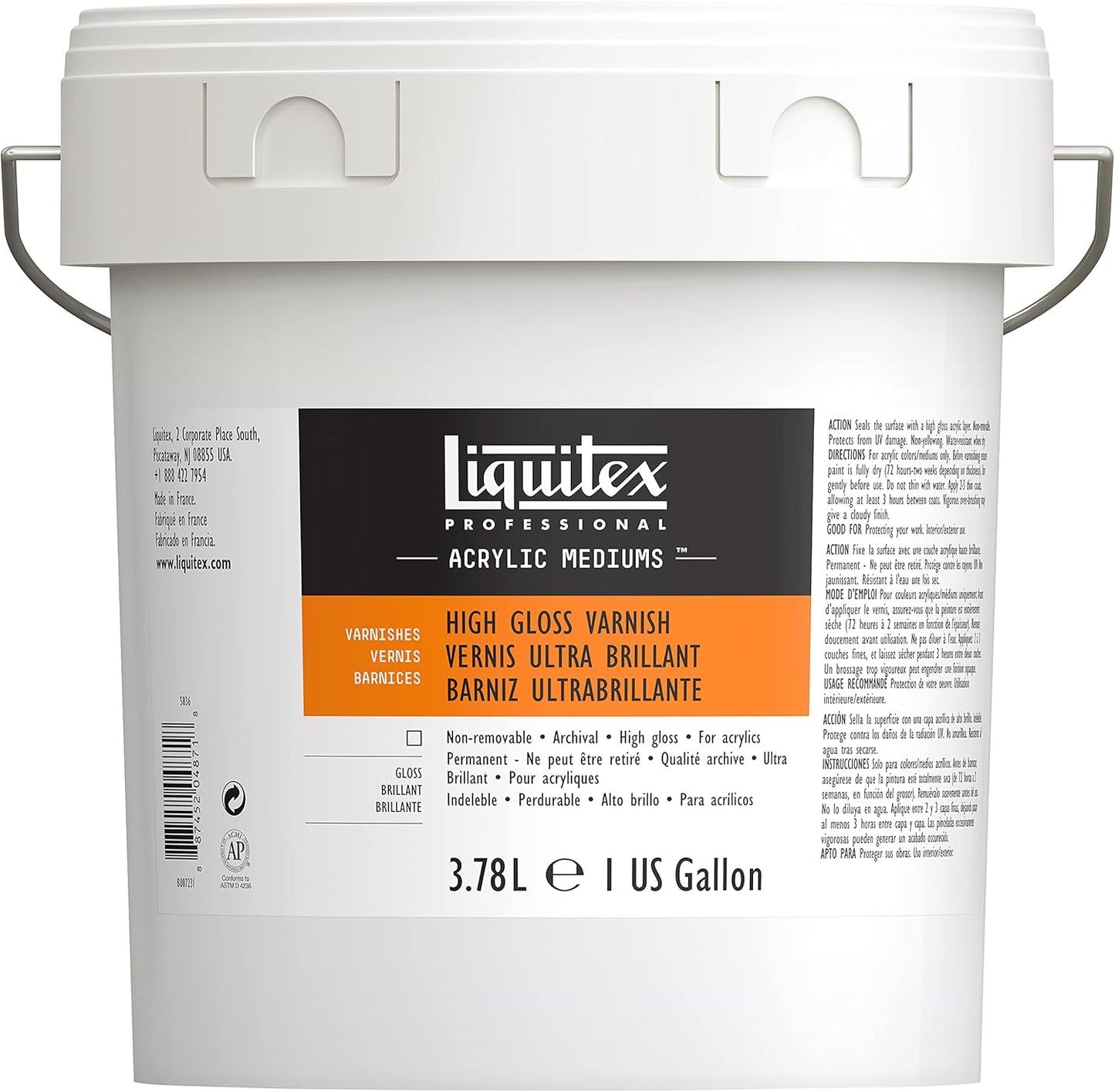 Liquitex Professional High Gloss Varnish, 3.78L (gallon/128-oz)