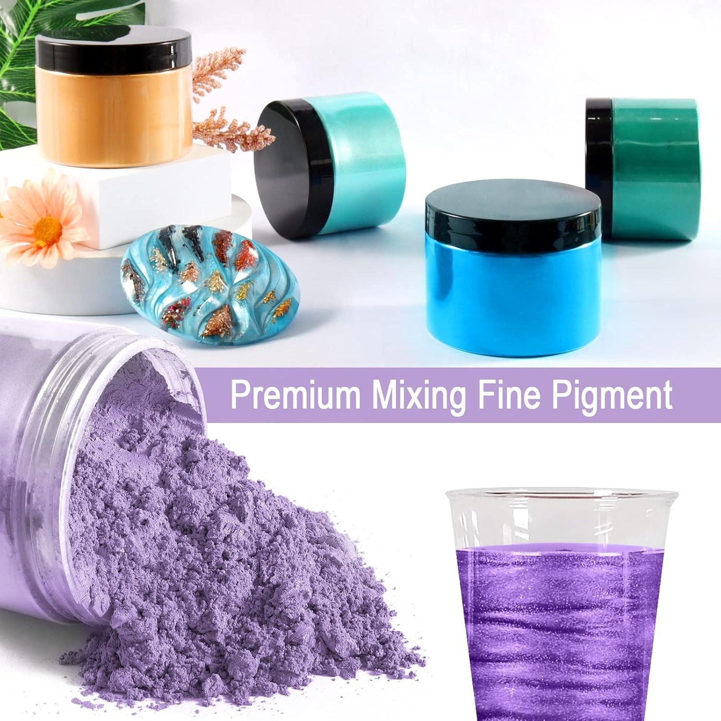 Ceya Mica Powder, 5.3oz/ 150g Pastel Purple Pearlescent Effect Colorant Pigment Powder for Epoxy Resin,Tumblers, Slime Bath Bomb, Soap Dye, Slime, Candle, Resin Crafting, Paint, Jewelry, Nail Polish