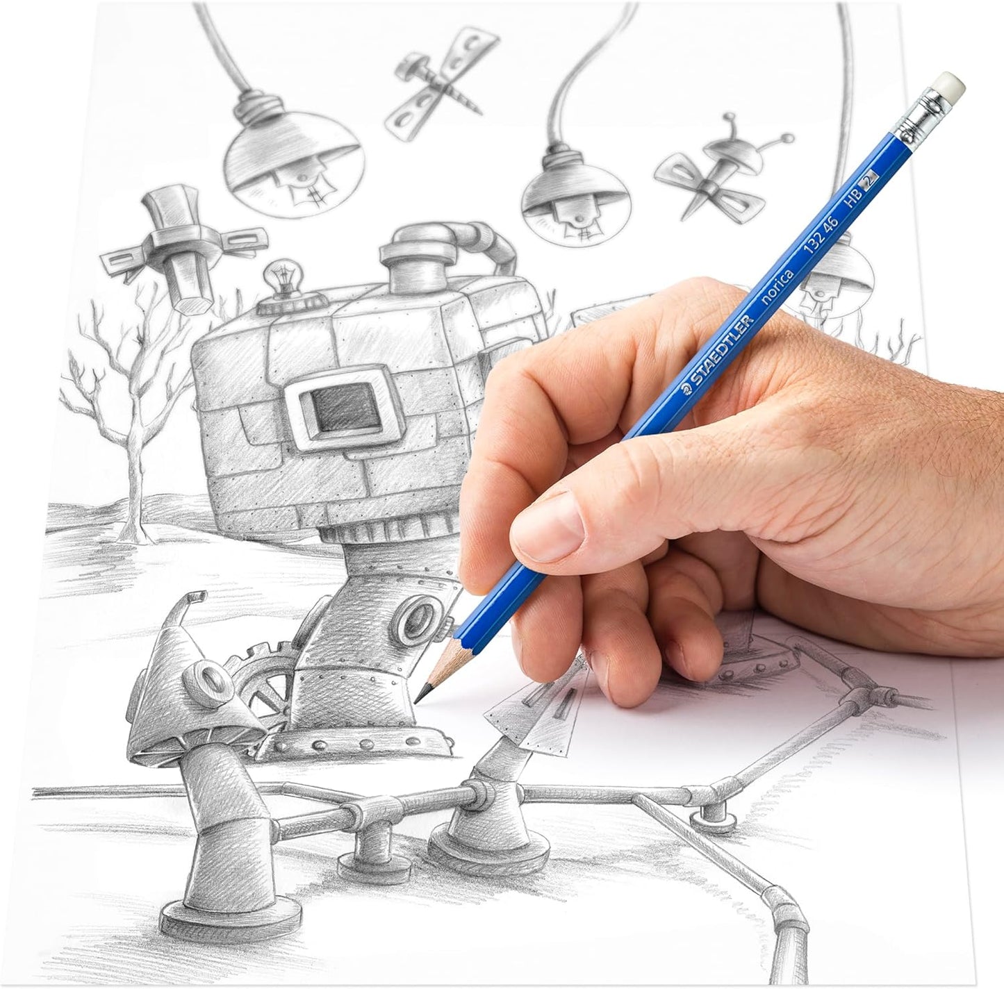 STAEDTLER Norica #2 HB Pencils Class Pack with Erasers, 144-Count School Supplies Set, Break-Resistant Lead, Pre-sharpened bulk back with PVC-Free Erasers