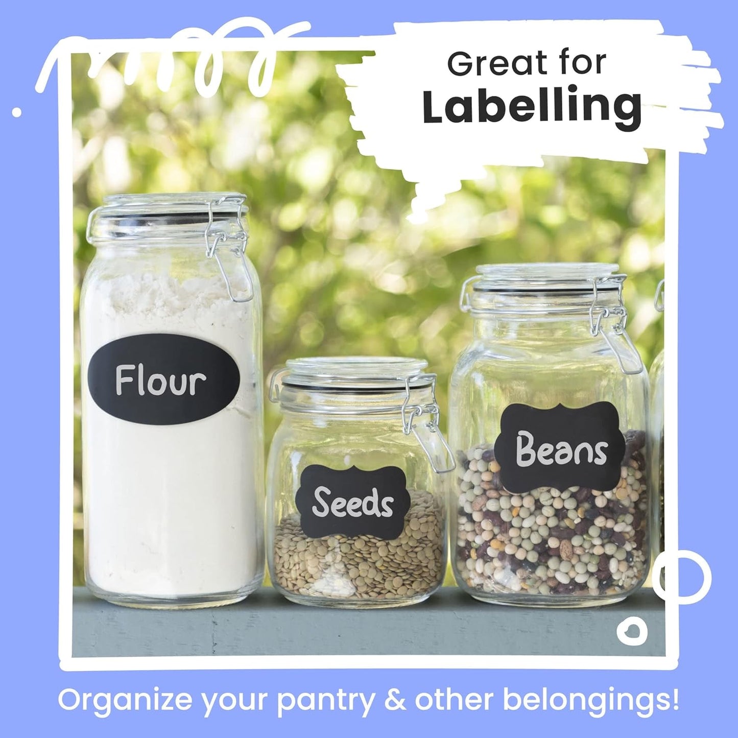 Chalkola White Chalk Markers - White Dry Erase Liquid Chalk Pens for Chalkboard, Blackboard, Window, Bistro, Car Glass, Board, Signs - Variety Pack of 6 - (2x) 1mm, 3mm & 6mm