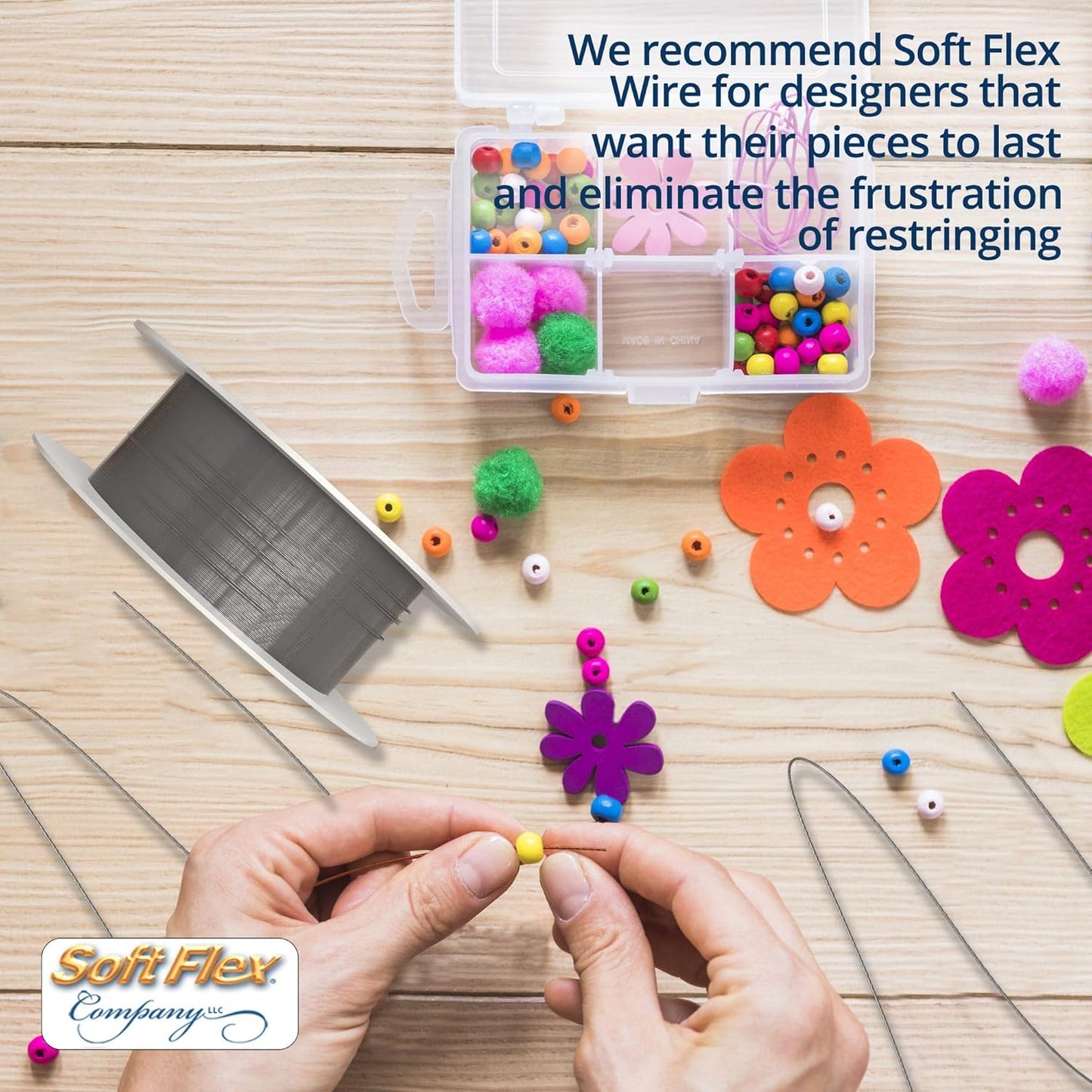 Soft Flex Econoflex Hobby Beading Wire - Fine Gauge 0.014-30 Feet No Lead Crafting Wire