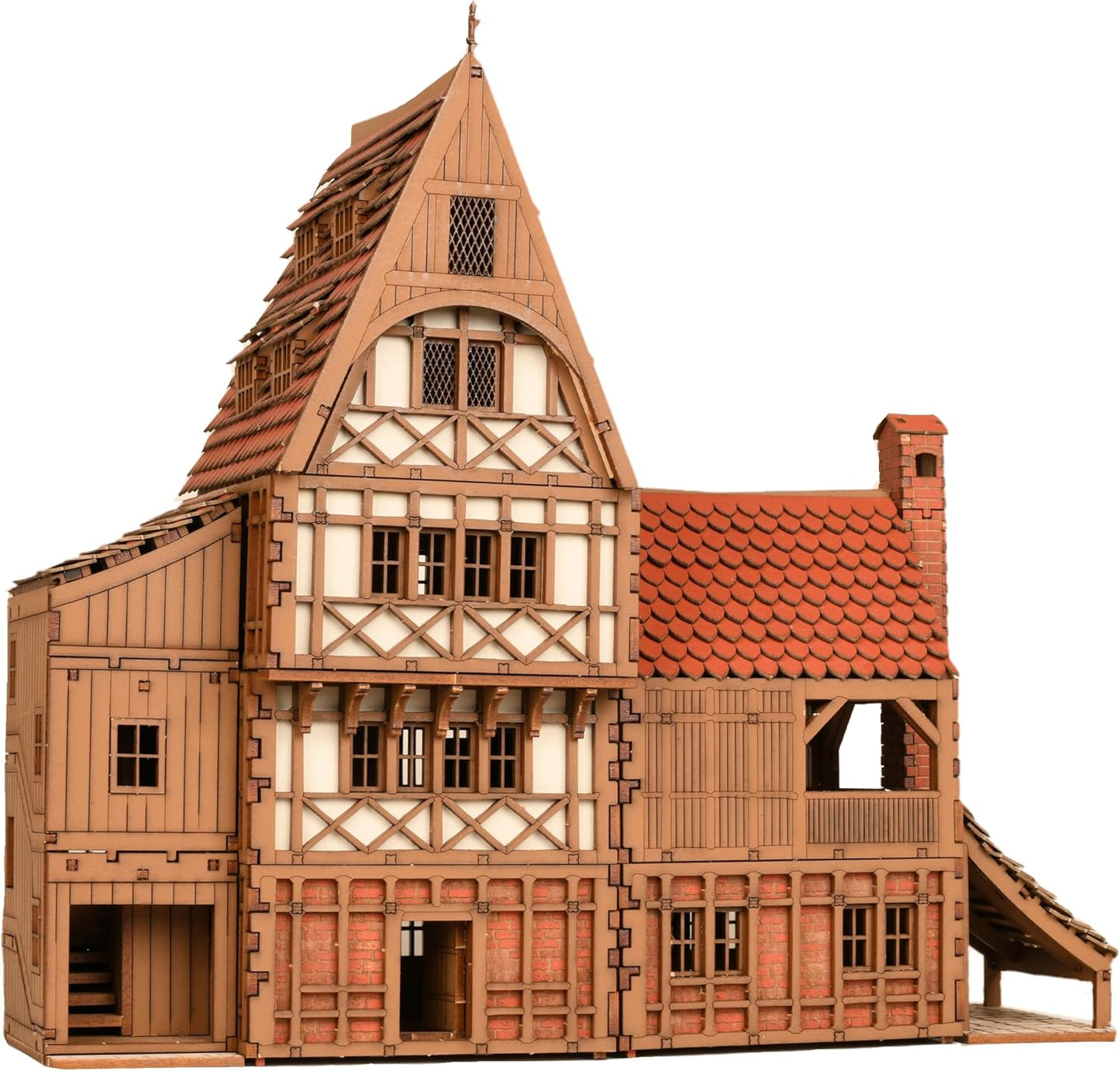 Guild Hall - DIY Wooden House Building Kit for Architecture & Engineering Assembly Set for Teens and Adult, Tabletop Games, Makes a Great Gift for who Like Creative Play - Realistic