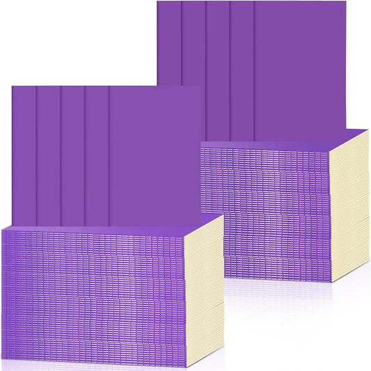 Handepo 100 Pack Composition Notebooks A5/A6 Ruled Lined Composition Kraft Notebooks Bulk Soft Cover Journals Travel Diary Memo for Students Classroom Office Supplies(A5,Purple)