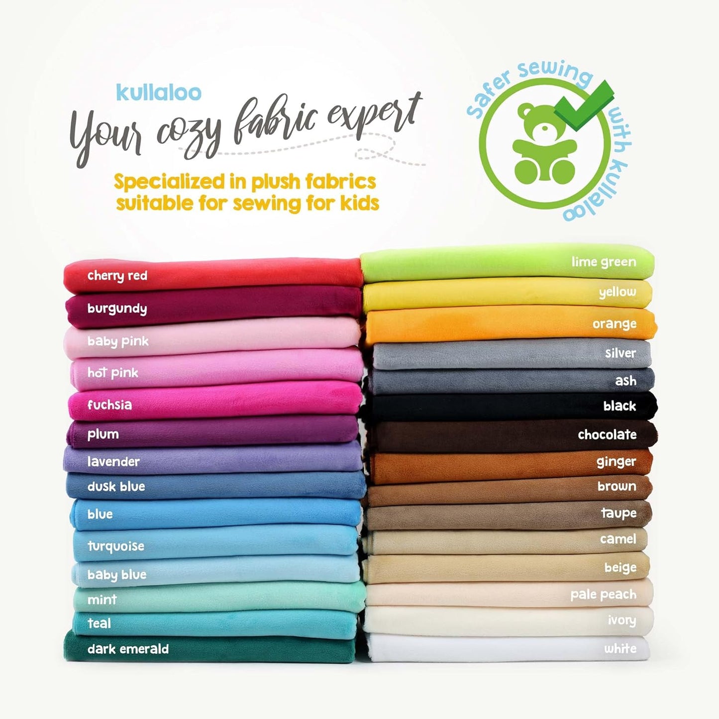 kullaloo Plush Fabric | Solid Teal Minky Fabric for Sewing | Super Soft Cuddle Material | 39.5x29.5 | Plushies, Baby Blankets, Pillows, Dog Beds, Cat Beds, Beanies, Baby Accessories, Apparel & More