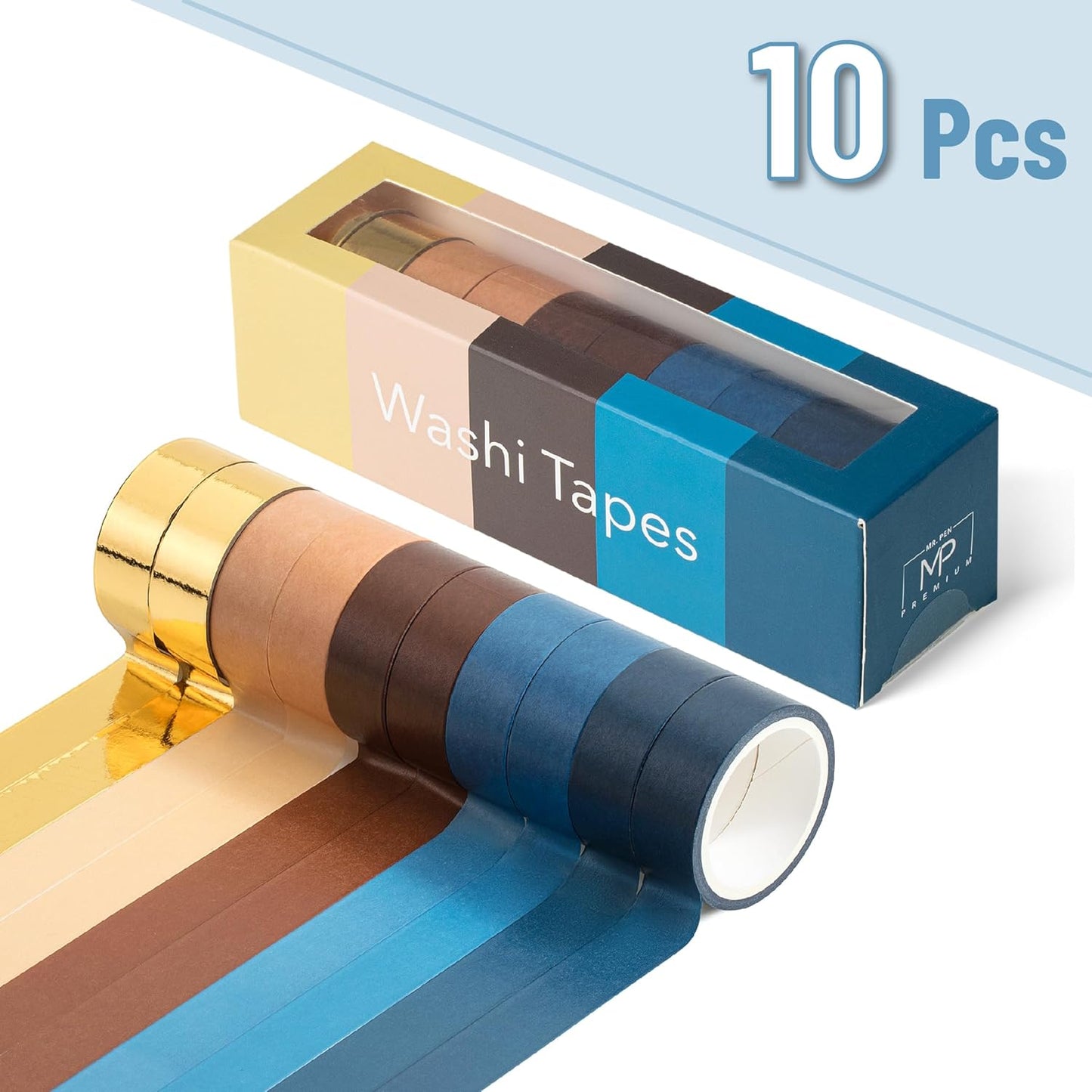 Mr. Pen- Washi Tape Set, 10 Rolls, Terra Nova Palette, Decorative Tape, Washi Tapes, Scrapbook Tape, Scrapbook Washi Tape for Journaling, Craft Tape, Washy Tape, Washy-Tape, Cute Washi Tape