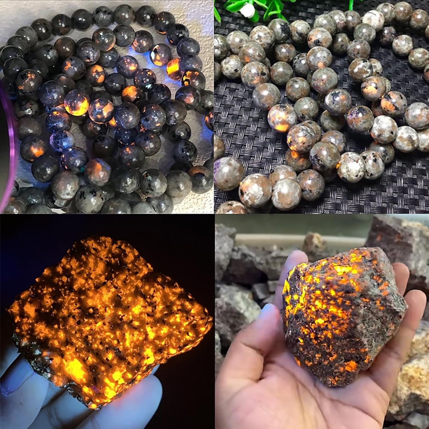 36pcs 10mm Natural Flame Yooperlite Stone Beads Round Healing Energy Power Stone Beads for Jewelry Making DIY Bracelet Necklace Earrings 15" (Flame Stone, 10mm)