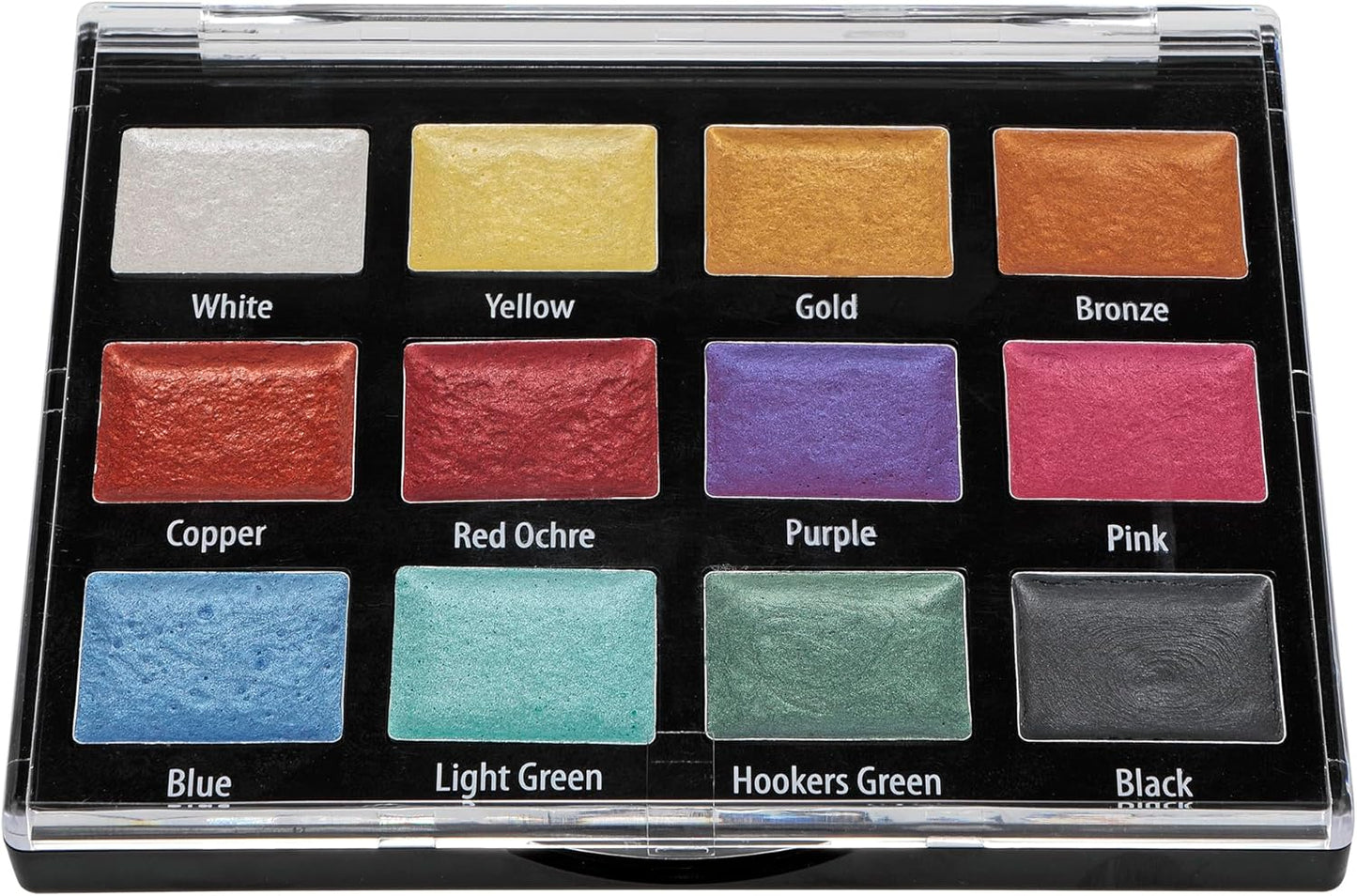Soho Urban Artist Metallic Watercolors Set – 12 Vibrant Metallic Half Pans in Travel Case – Professional Shimmer Watercolor Paint Set for Artists, Crafters & Mixed Media