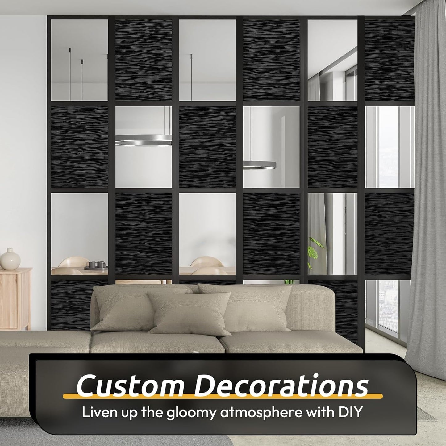 rabbitgoo Blackout Window Film, Sun Light Blocking Window Black Out Cover for UV Reduction, Removable Tint Room Darken Heat Control Frosted Glass Sticker for Home, Black, 23.6 x 78.7 Inches