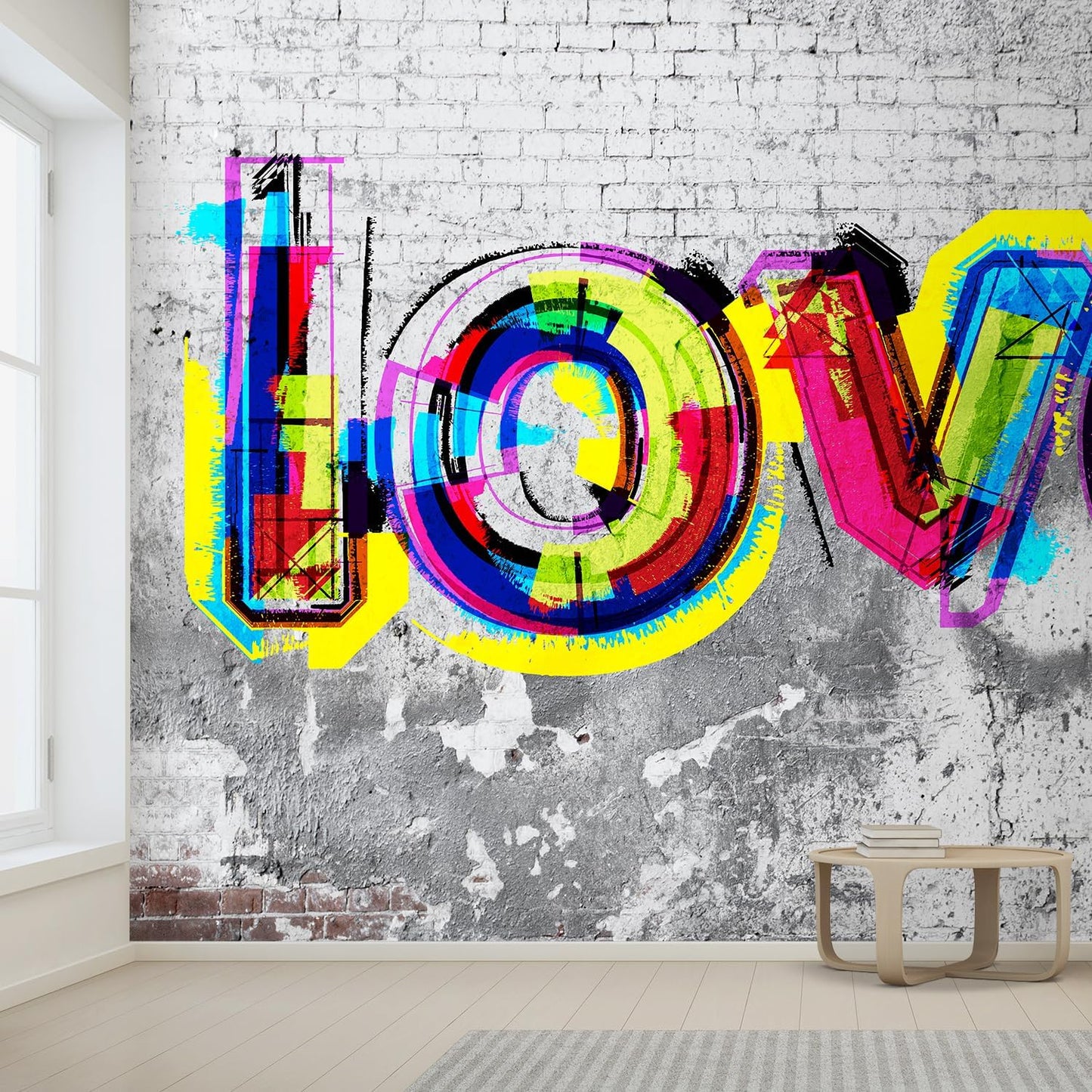 wall26 Colorful Graffiti Large Wall Mural, Removable Peel and Stick Wallpaper, Home Decor - 132x168 inches