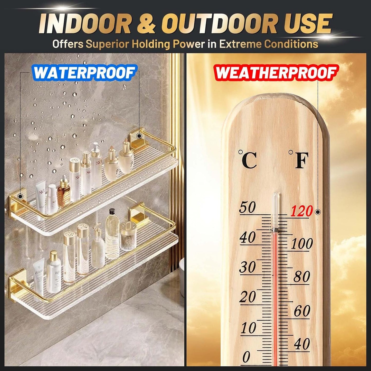 High Temp Resistant Heavy Duty Double Sided Tape Pro+ - Super Strong, Removable No Residue, Weatherproof - for Home, Outdoor, Automotive Use - 0.4" x 19.7 ft