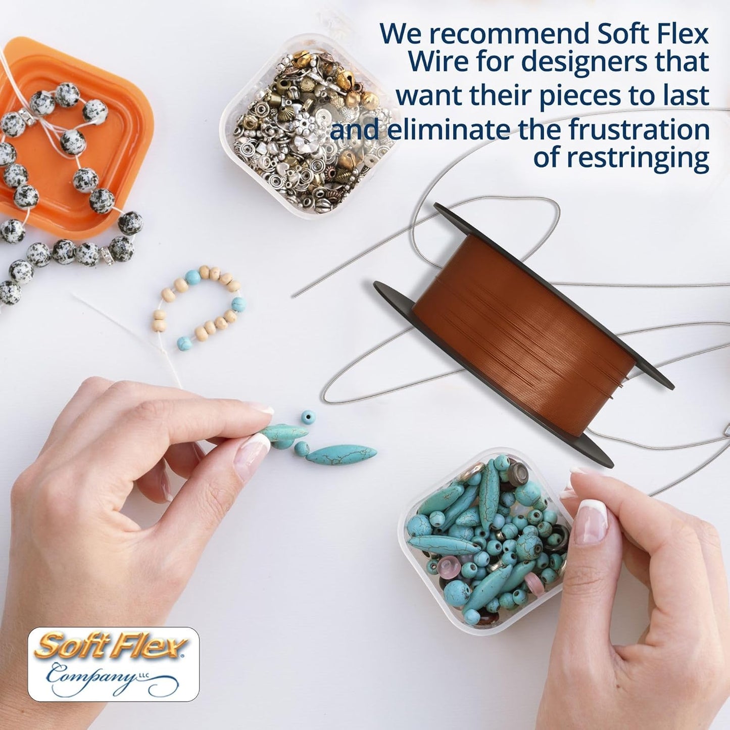 Soft Flex 49 Strand Beading Wire - Medium 0.19 Diameter - 100 Feet Nylon Design Wire