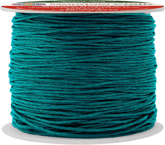 Mandala Crafts 1mm 109 Yards Teal Cotton Waxed Cord for Jewelry Making Bracelet Cord Waxed String - Beading String Thread Jewelry Cords for Necklaces String