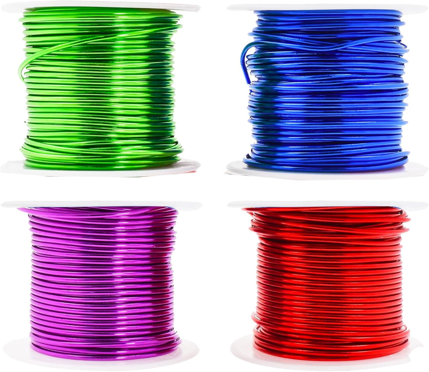 Mandala Crafts 14 Gauge Anodized Aluminum Craft Wire for Jewelry Making - 240 FT Colored Flexible Rainbow Combo Wire - Bendable for Bonsai Armature Crafting Sculpting