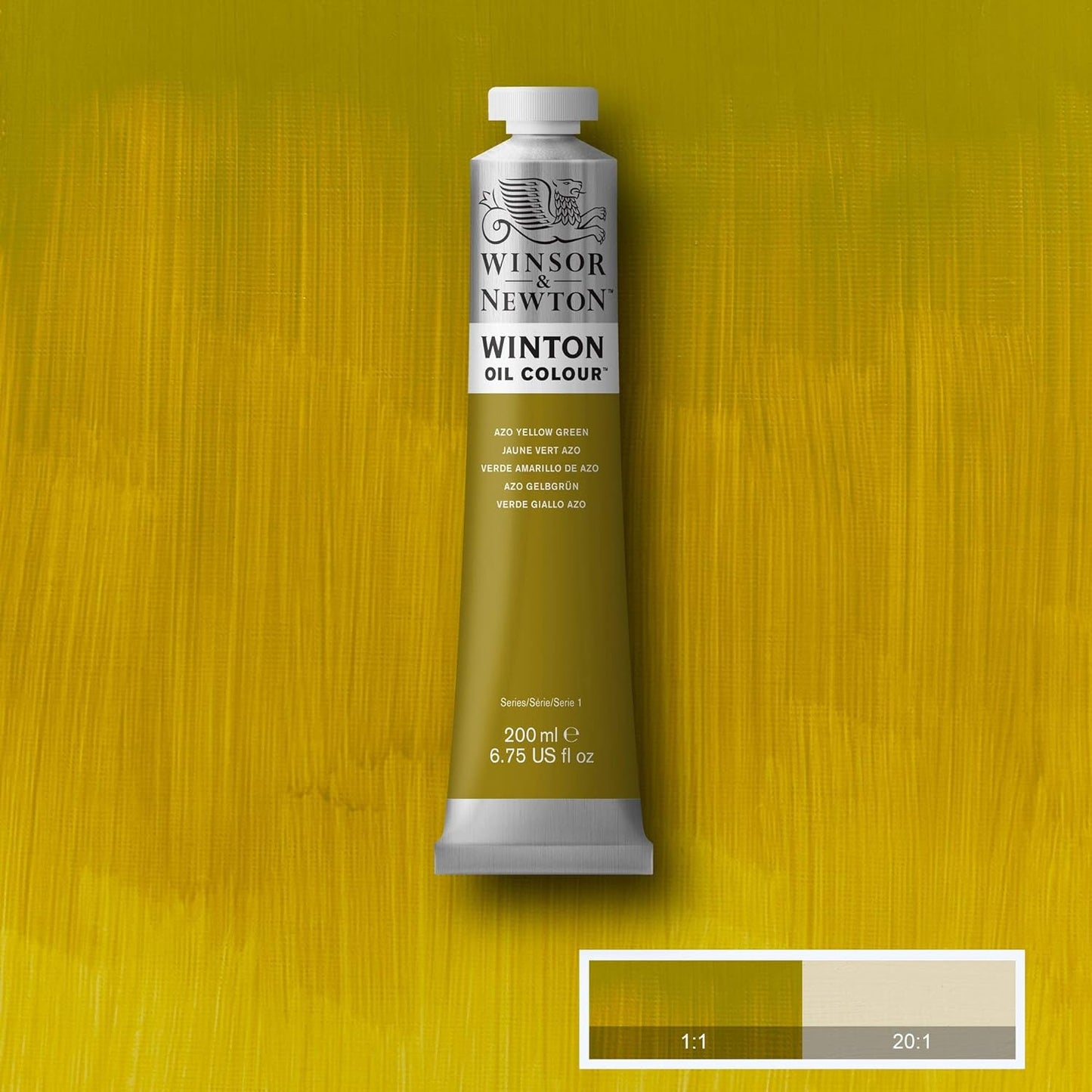 Winsor & Newton Winton Oil Color, 200ml (6.75-oz) Tube, Azo Yellow Green