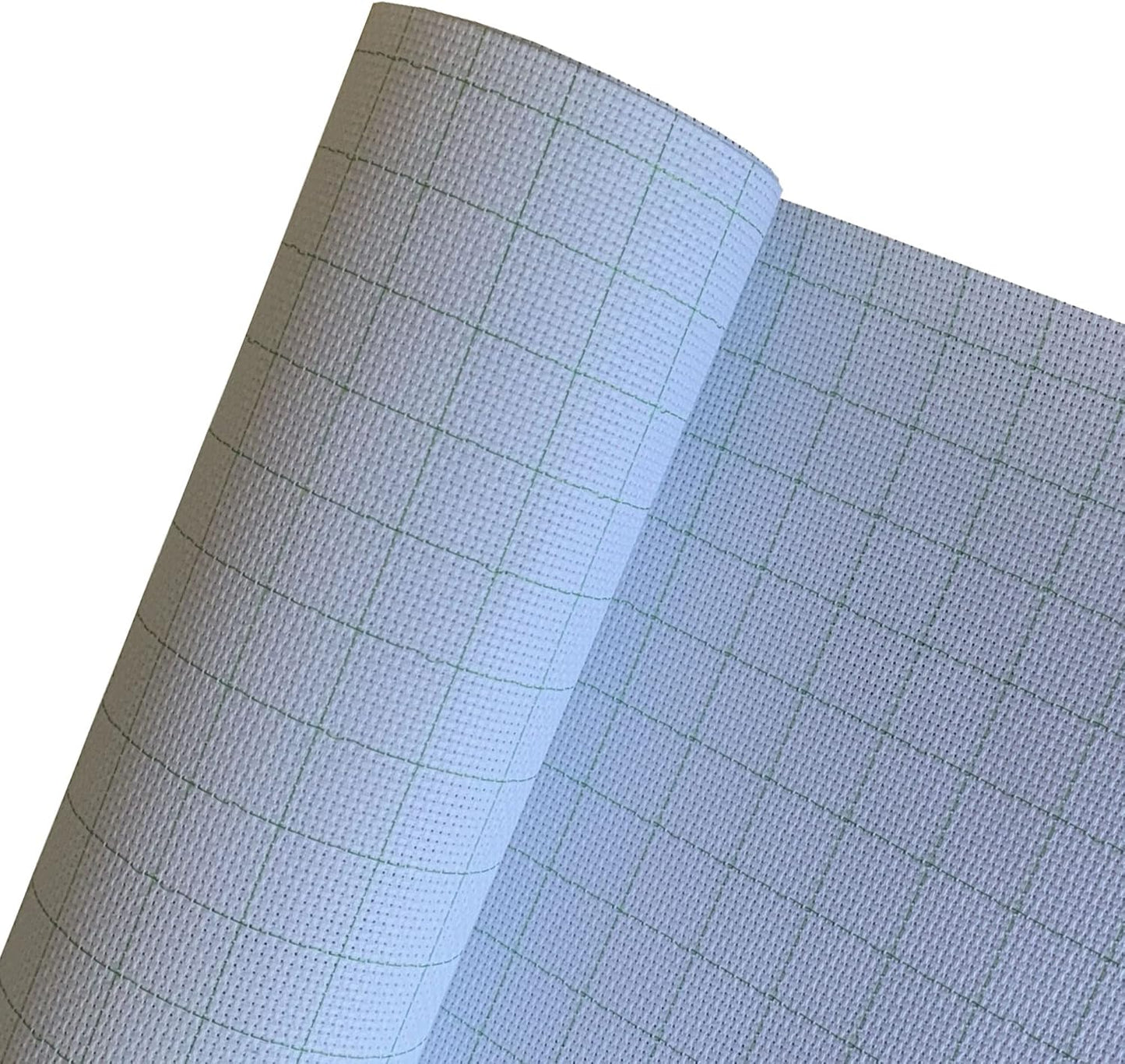 14CT Easy Count Thread Grid Aida Cloth Embroidery Cross Stitch Fabric, Green Grid, W59 x L20