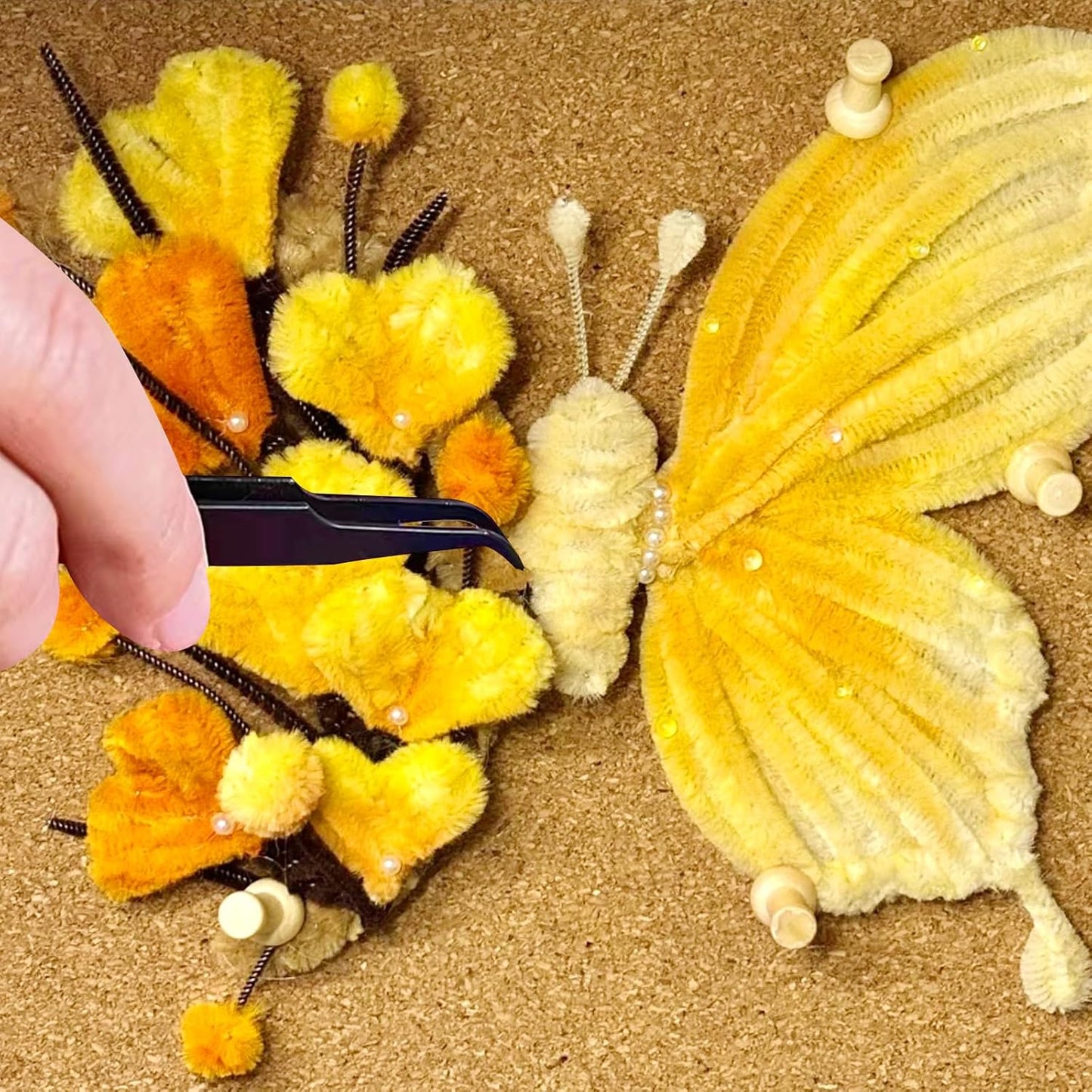Veramz 500PCS Pipe Cleaners Craft - Orange Pipe Cleaners Craft Bulk Supplies,Chenille Stems for Kids and Adults DIY Arts Crafts Project