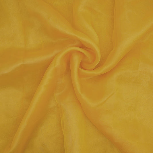 Organza Fabric 5 Yard Bridal Solid Sheer Organza Fabric Bolt for Wedding Dress, Fashion, Crafts, Decorations Silky Shiny Organza 44" - (5 Yard, Golden)