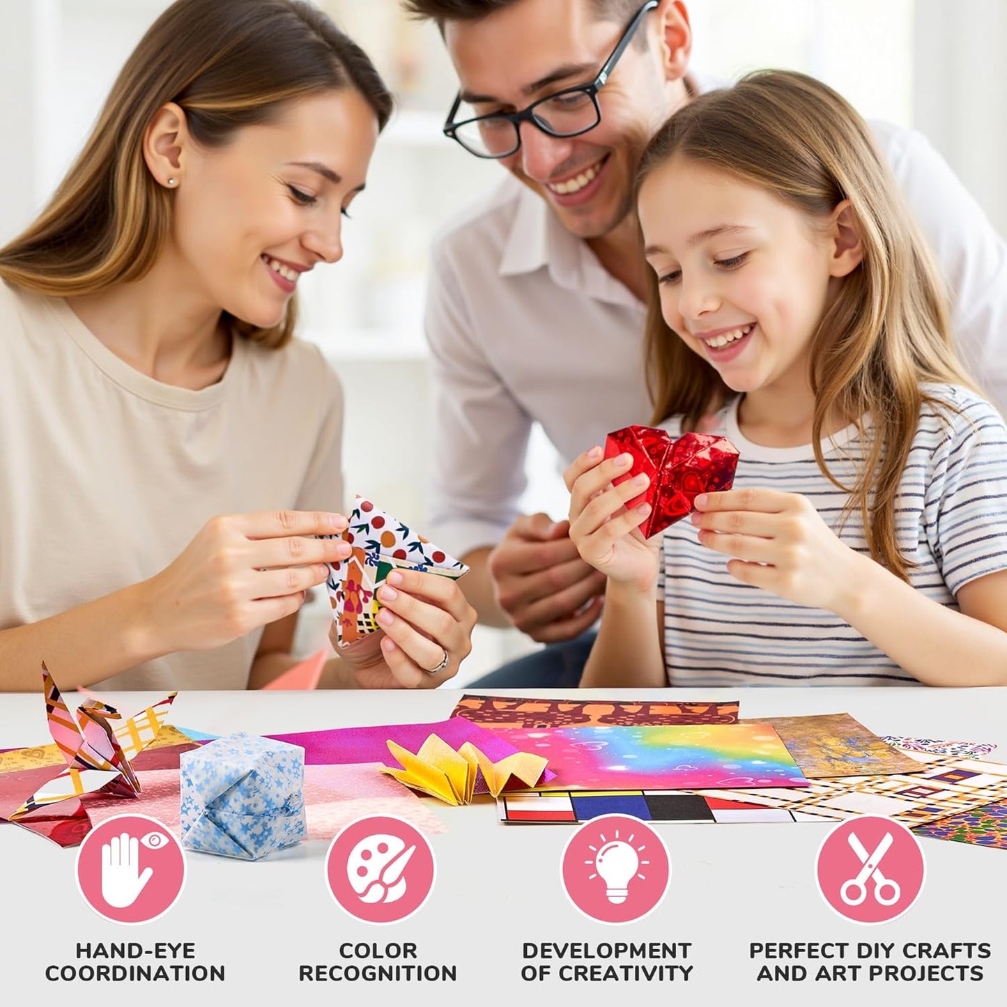 Dreamy Fantasy Origami Paper - 50 Sheets 6x6 Inches - Double-Sided Ethereal Patterns for Magic, Mythical & Celestial Crafts - for Adults, Kids & Artists, Ideal for Scrapbooking.