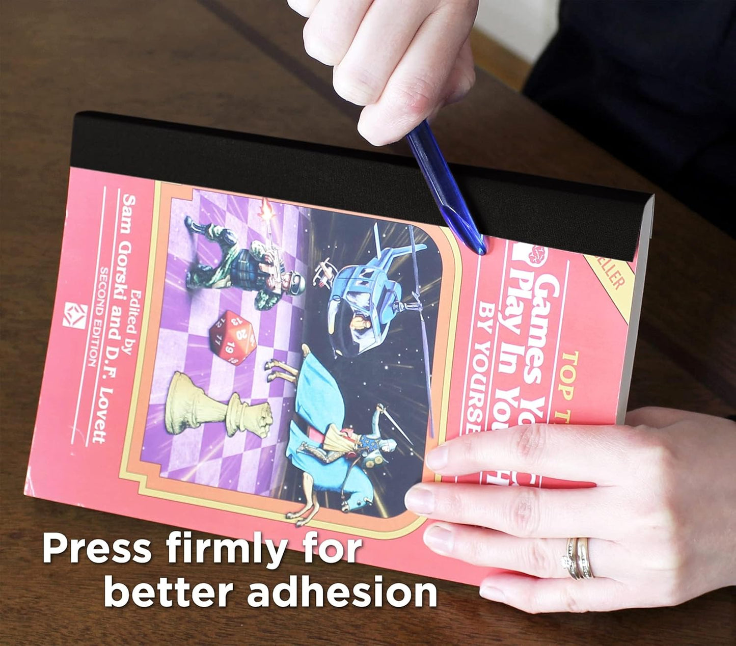 BookGuard 2 Inch Bookbinding Tape, Vinyl Coated Cotton Cloth Book Tape, Ideal Book Repair and Library Supplies - 15 Yards, Black