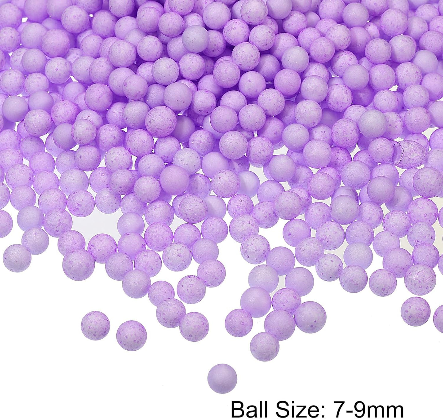 MECCANIXITY Foam Beads Foam Balls 7-9mm for Wedding and Party Decorations, Tiny Packing Balls, Arts DIY Crafts Supplies (Purple,1 Pack Approx 3000pcs)