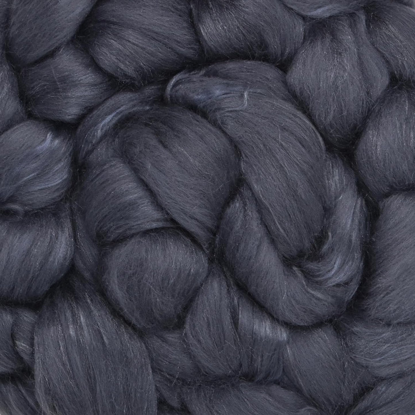 Merino Silk Luxe Tonal Designer Blend. Superfine Merino, Mulberry Silk, Tussah Silk. Top Roving for Spinning or Felting. Moon Shadow 4oz