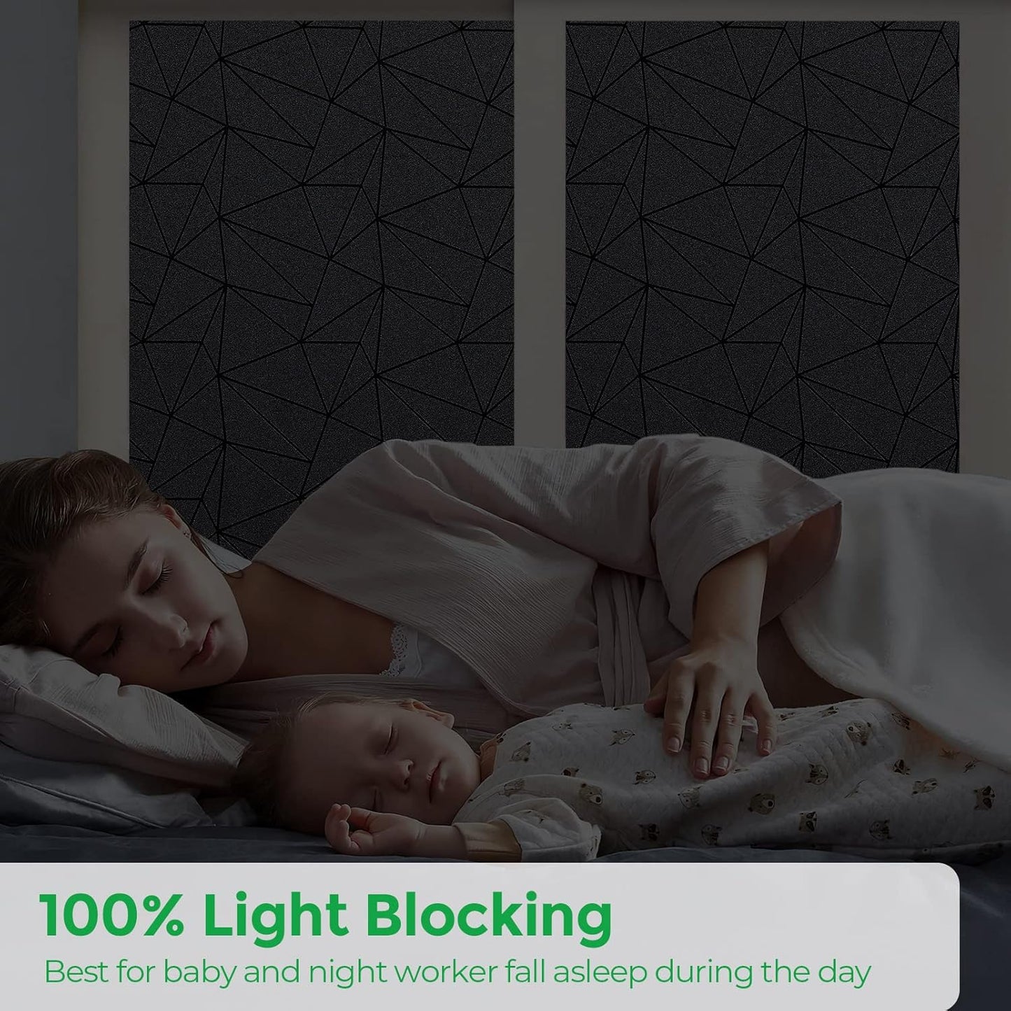 Coavas Blackout Window Privacy Film, Frosted Glass Static Cling, Decorative for Bathroom Door, UV Blocking Window Cling, Non-Adhesive Vinyl Sticker, Day and Night Windows Tint for Home,35.4x78.7 Inch