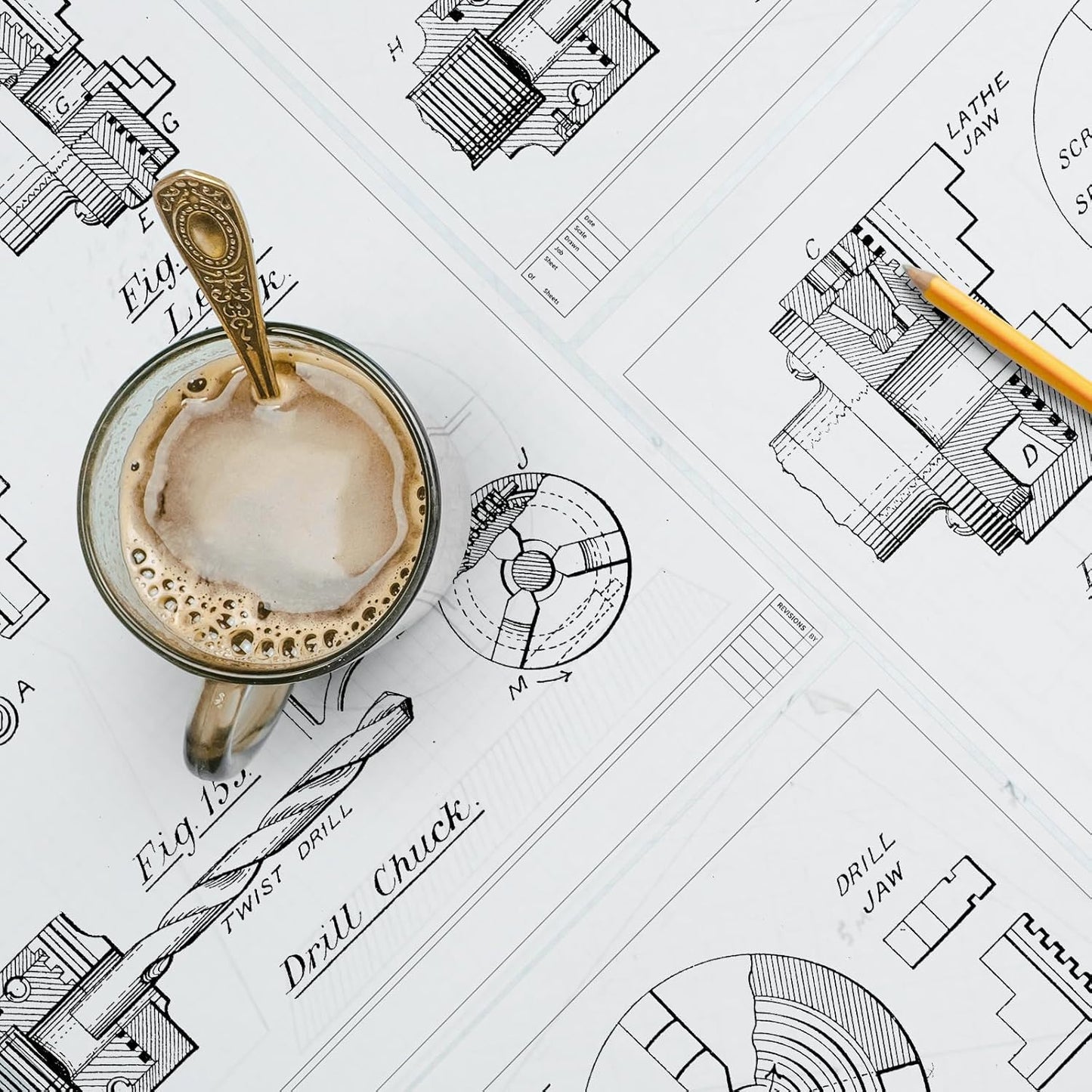 Gilprop 10 Sheets Architectural Vellum Paper 18" x 24" Drafting Vellum Tracing Sheets White Translucent Drafting Paper Rag with Border and Title Block for Drawing Sketching Architecture Building