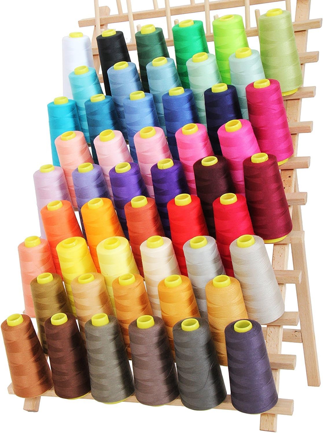 AK Trading 4-Pack Burgundy All Purpose Sewing Thread Cones (6000 Yards Each) of High Tensile Polyester Thread Spools for Sewing, Quilting, Serger Machines, Overlock, Merrow & Hand Embroidery.