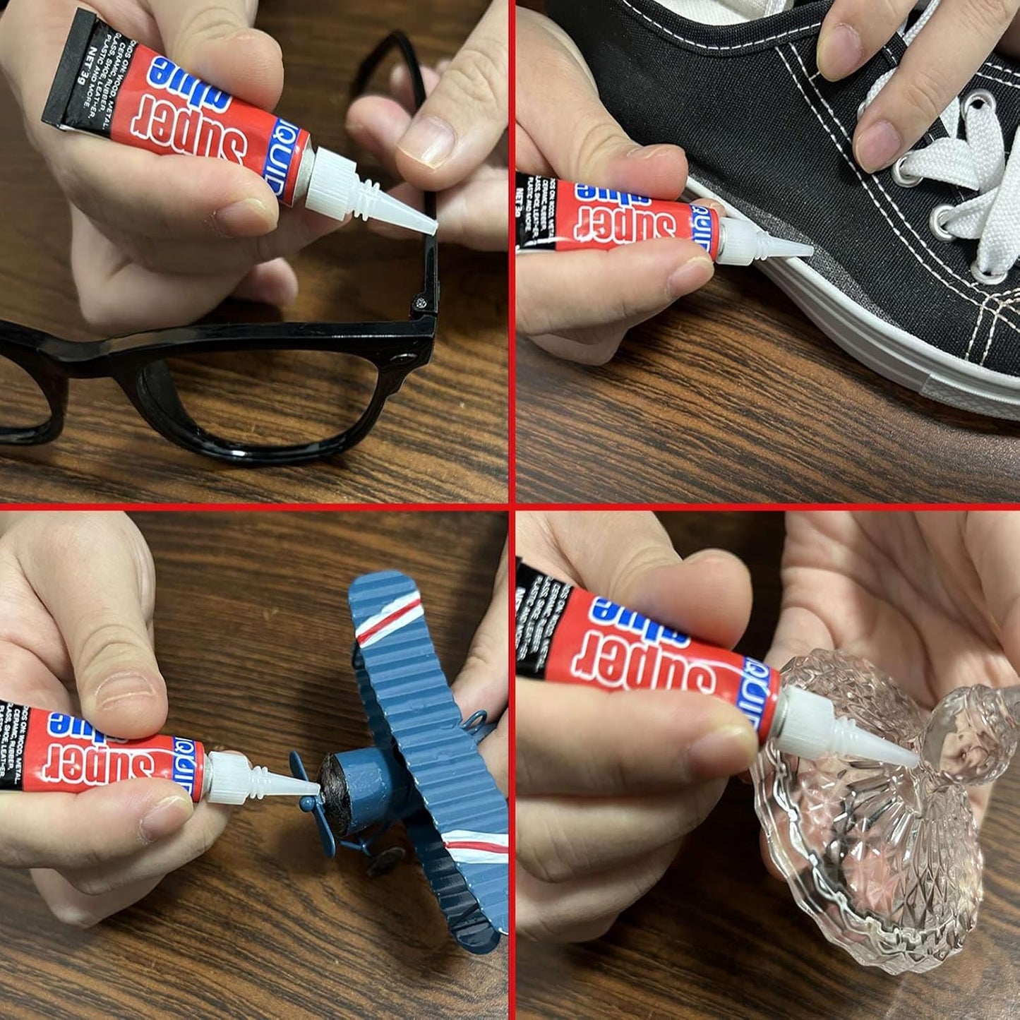 3 Gram (Pack of 12) Single Use Super Glue Liquid, Super Fast, Thin & Strong Adhesive Superglue, Cyanoacrylate Glue for Hard Plastics, DIY Craft, Ceramics, Leather, Metal Etc