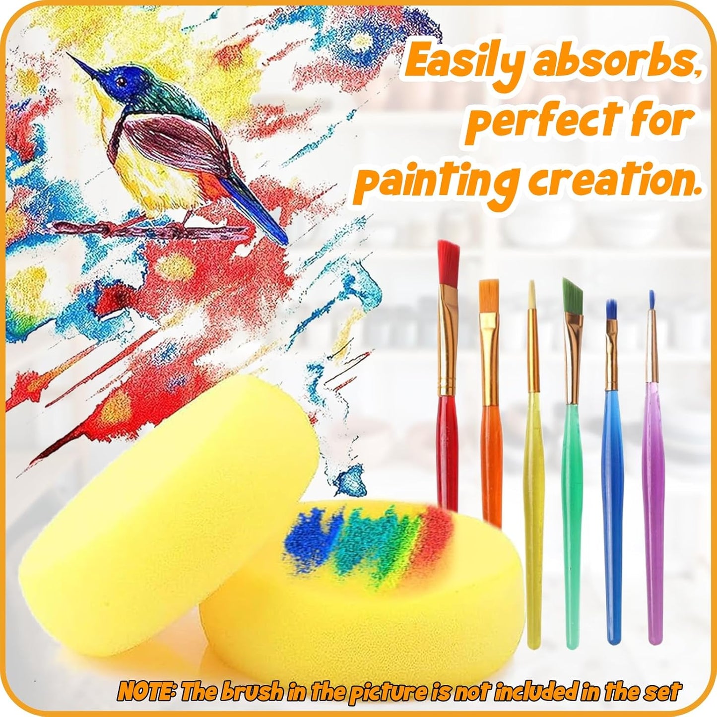 25Pcs Pottery Sponges 3inch, Painting Sponges, Pottery Sponges for Clay, Clay Sponge, Round Sponge, Clay sponges for Pottery, Paint sponges for Acrylic Painting, Artist Sponges