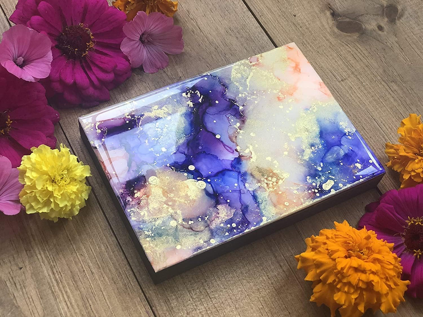 Counter Culture DIY Clear Artist Resin, 2 Gallon Kit, Art Epoxy Supplies for Metallic Stains Acrylic 100% Solids Easy Coat No VOCs Scratch UV Heat Resistant 500 Degrees