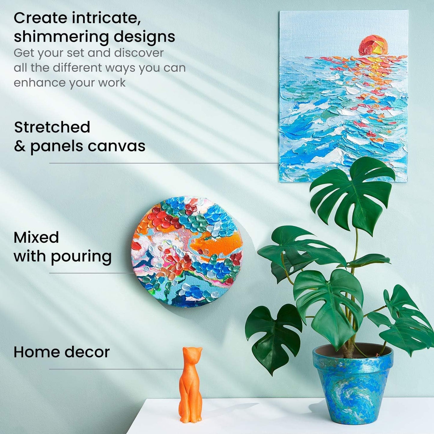 Arteza Metallic Acrylic Paint, Set of 8 Classic Elements Colors 4.06oz Tubes, Rich Pigments, Non Fading, Non Toxic Paints for Artists & Hobby Painters, Art Supplies for Canvas Painting & Crafts