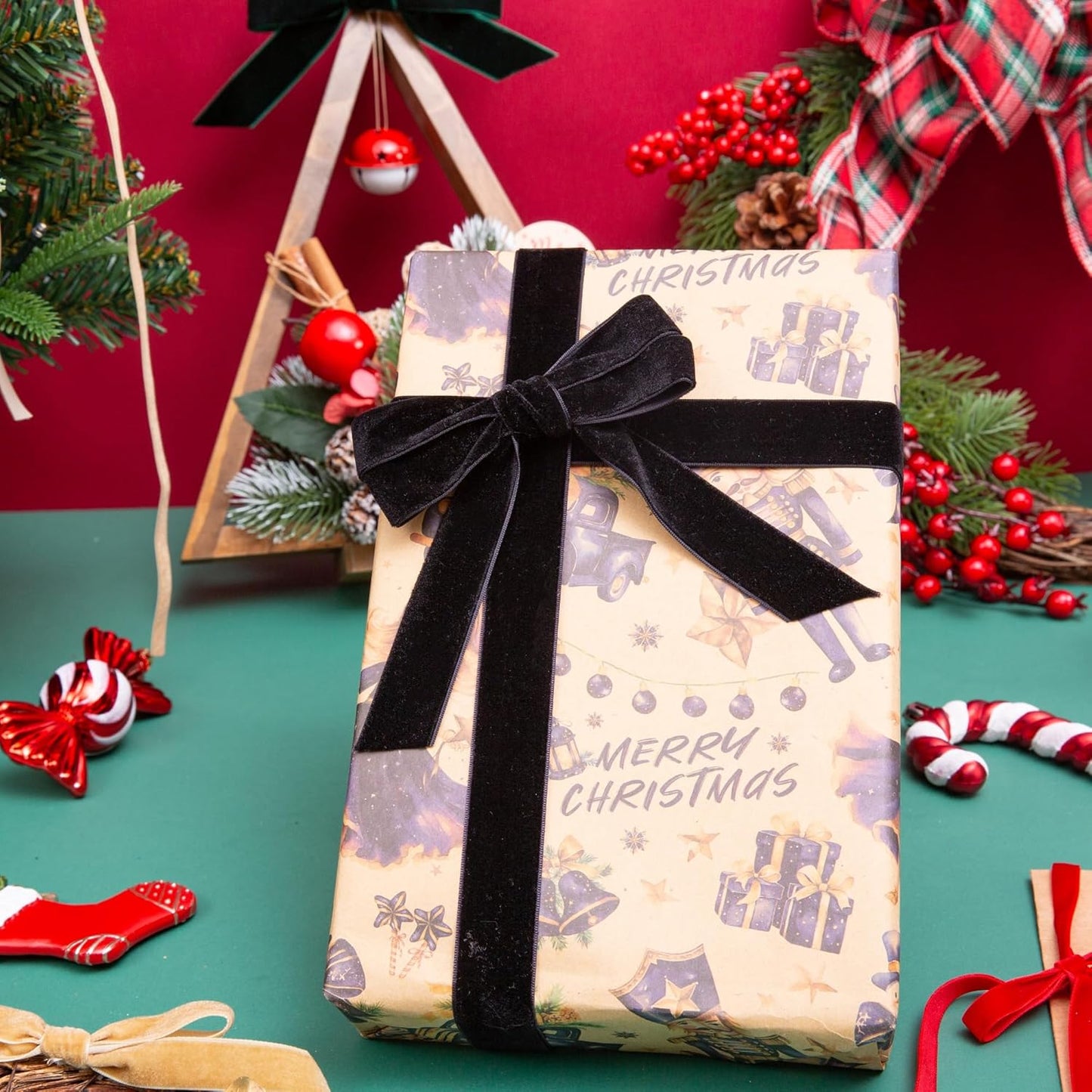 Vintage Purple Velvet Ribbon, 1 Inch X 25Yd