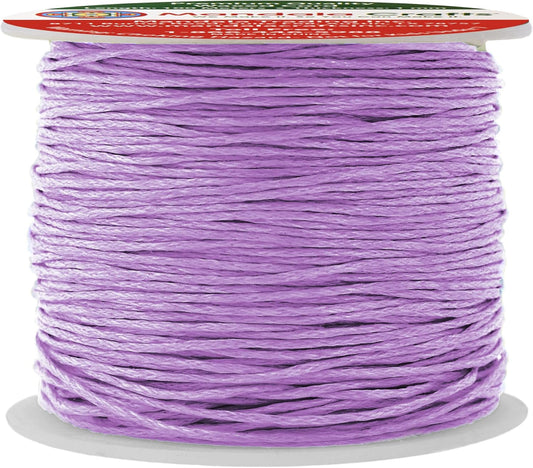 Mandala Crafts 1mm 109 Yards Lilac Cotton Waxed Cord for Jewelry Making Bracelet Cord Waxed String - Beading String Thread Jewelry Cords for Necklaces String