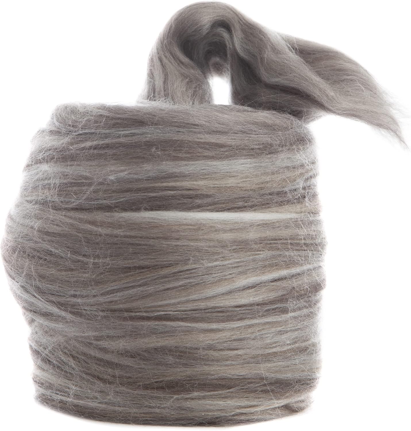 Desert Breeze Distributing – 100% Natural Merino Wool Roving, Wool for Spinning, Tapestry Yarn, Needle Felting, Wet Felting, Big Yarn Roving, 19 Micron, 70mm Staple Length, 8 OZ Size, Cappuccino Brown