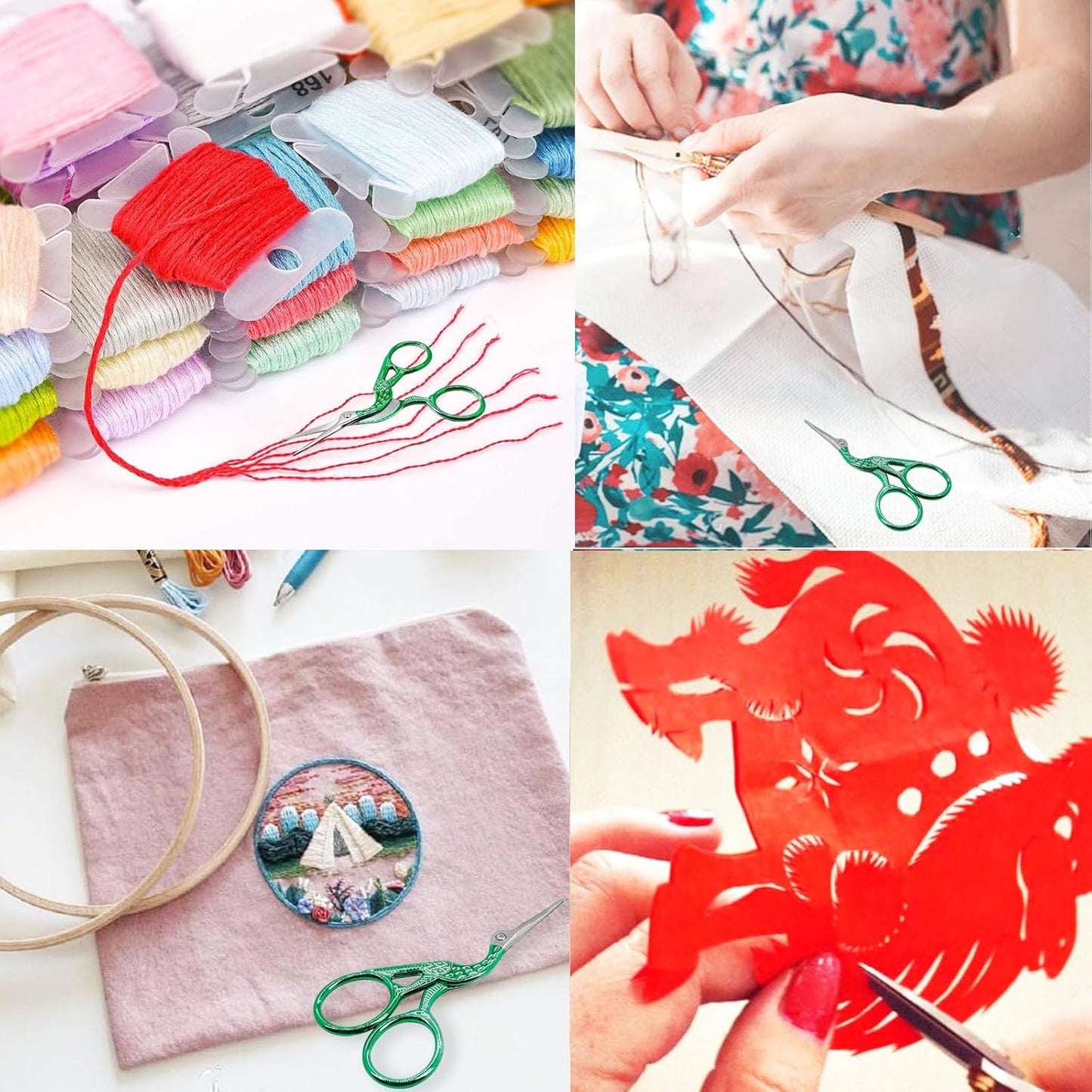 BIHRTC Scissors 3.6Inch Embroidery Knitting Scissor Small Crafting Shears with Leather Case Little Scissors Stainless Steel Scissor for Sewing Needlework Threading Craft Artwork DIY Tools