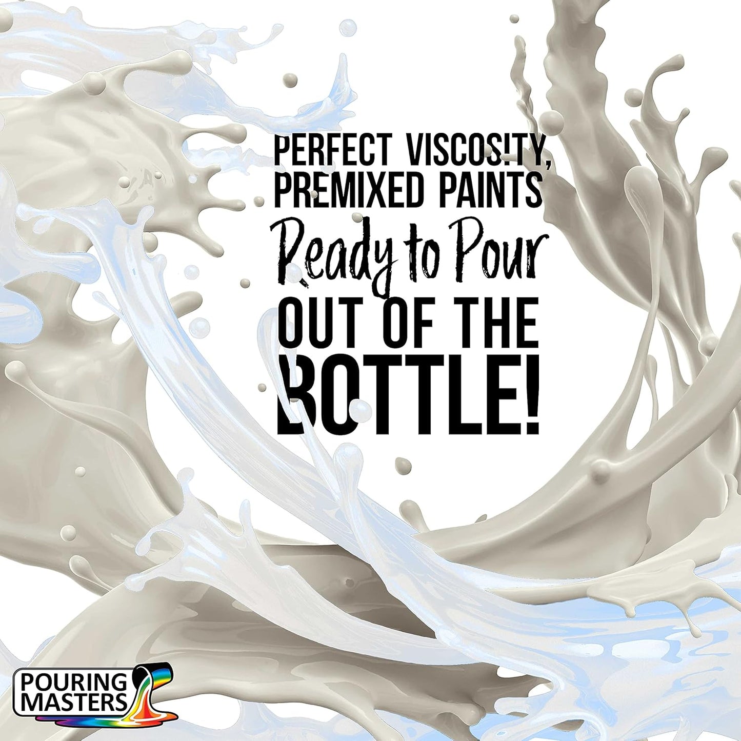 Pouring Masters Blue Interference Pearl Special Effects Acrylic Pouring Paint - Premium 64-Ounce Pre-Mixed Fluid Acrylic Paint - Fluid Art Supplies for Canvas, Wood, Paper, Tile & Rocks