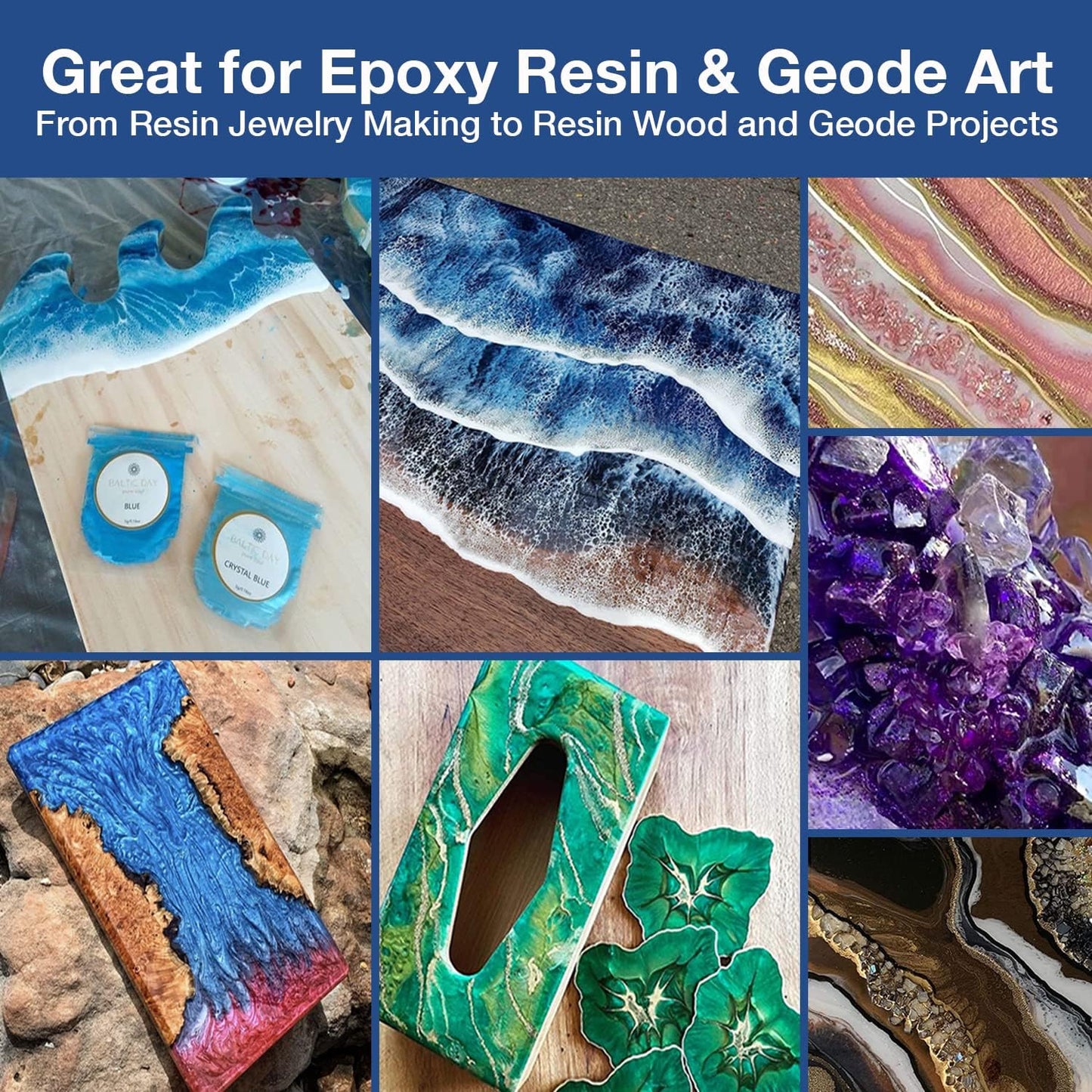 BALTIC DAY - Mica Powder, 75 Colors - 5 Chameleon Mica Powder for Epoxy Resin - Colorshift Mica - Resin Colorant for Lip Gloss, Soap Making, Candle, Nail, Bath Bomb, Paint, Car Freshies