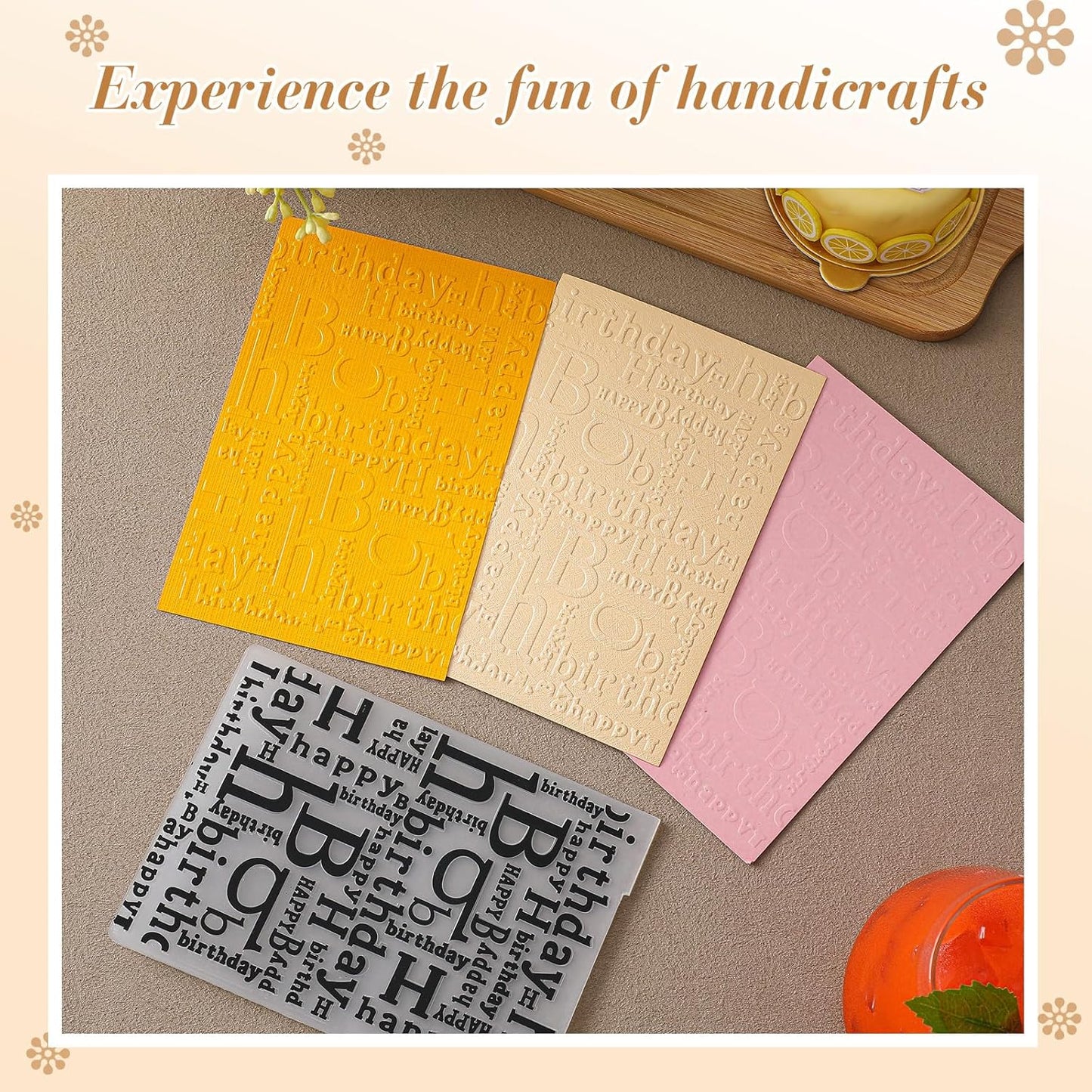 Geiserailie 1 Pcs Embossing Folders Embossing Machine Template Paper Card Folders for Christmas Card Making DIY Flower Scrapbook Photo Album Craft Decoration 5.9 x 4.1 Inch (Vivid Style)