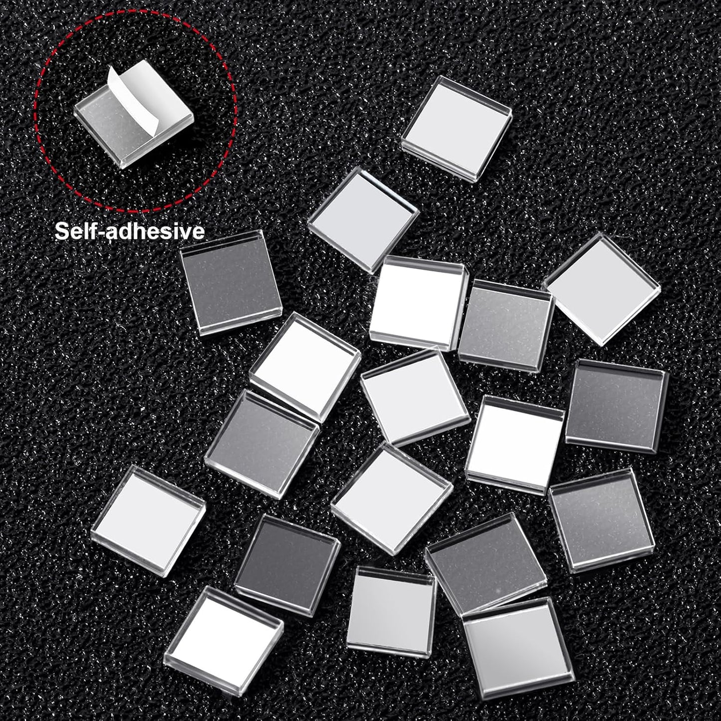 SATINIOR 20000 Pcs Disco Ball Mirror Tiles Self Adhesive for Crafts 5 x 5 mm Small Disco Tape Ball Stickers Square Mosaic Tiles Mirror Pieces for DIY Craft Party Decor