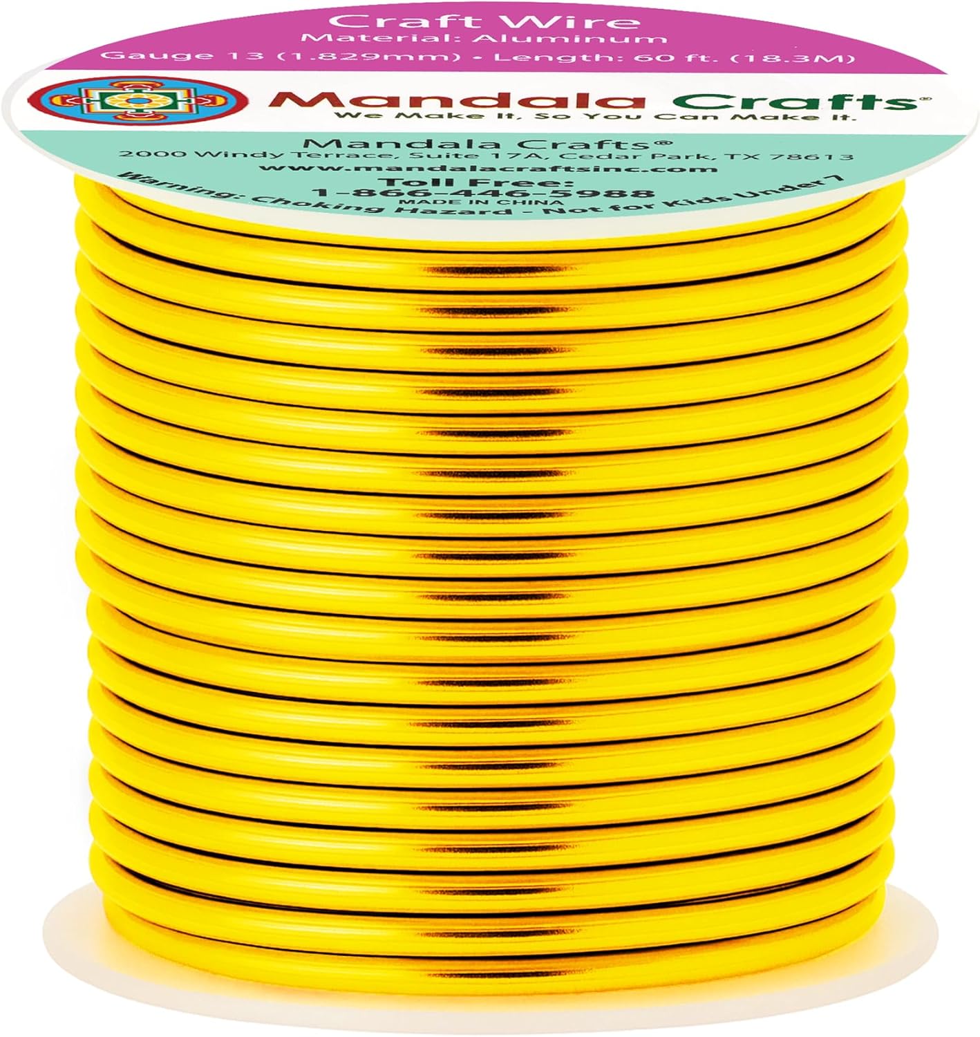 Mandala Crafts 13 Gauge Anodized Aluminum Craft Wire for Jewelry Making - 240 FT Colored Flexible Pastel Wire - Bendable for Bonsai Armature Crafting Sculpting